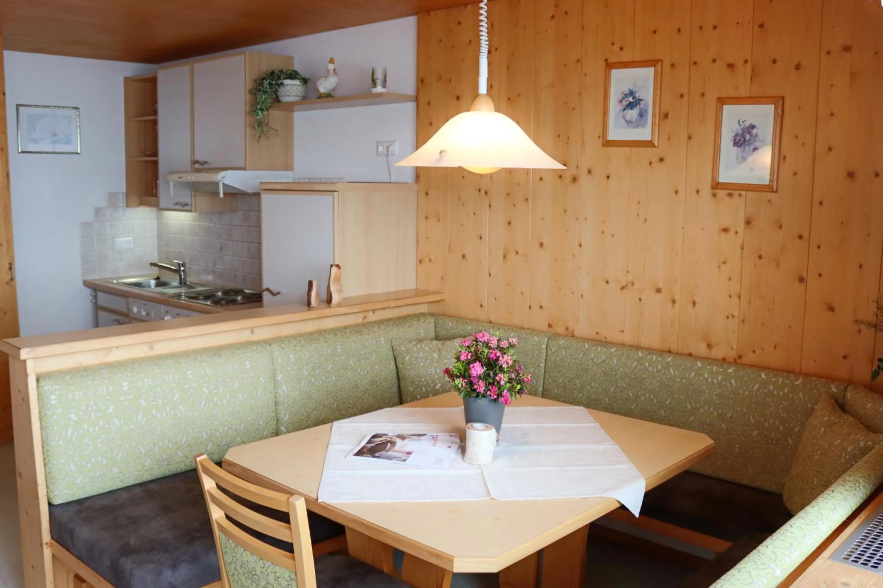 Kitchen or kitchenette in Ferienpension Steiner