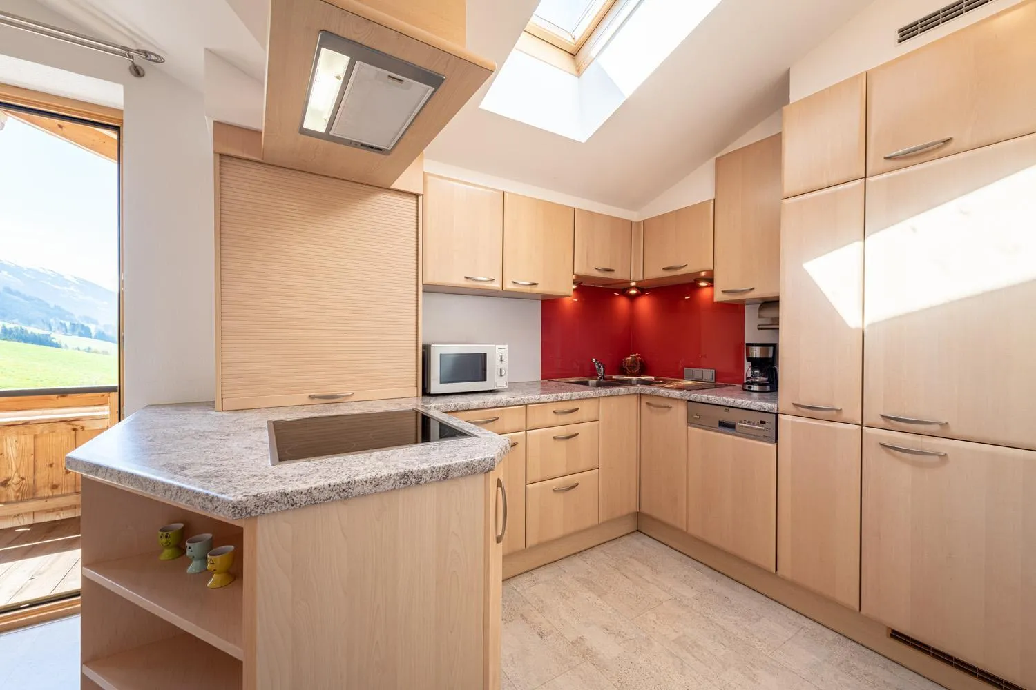 Kitchen or kitchenette in Ferienpension Steiner