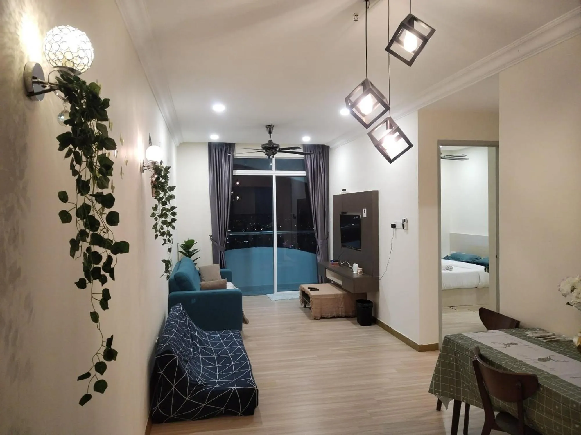 Living room, Bed in The Wave Kota Laksamana Melaka, Moses Homestay, Halal-Friendly