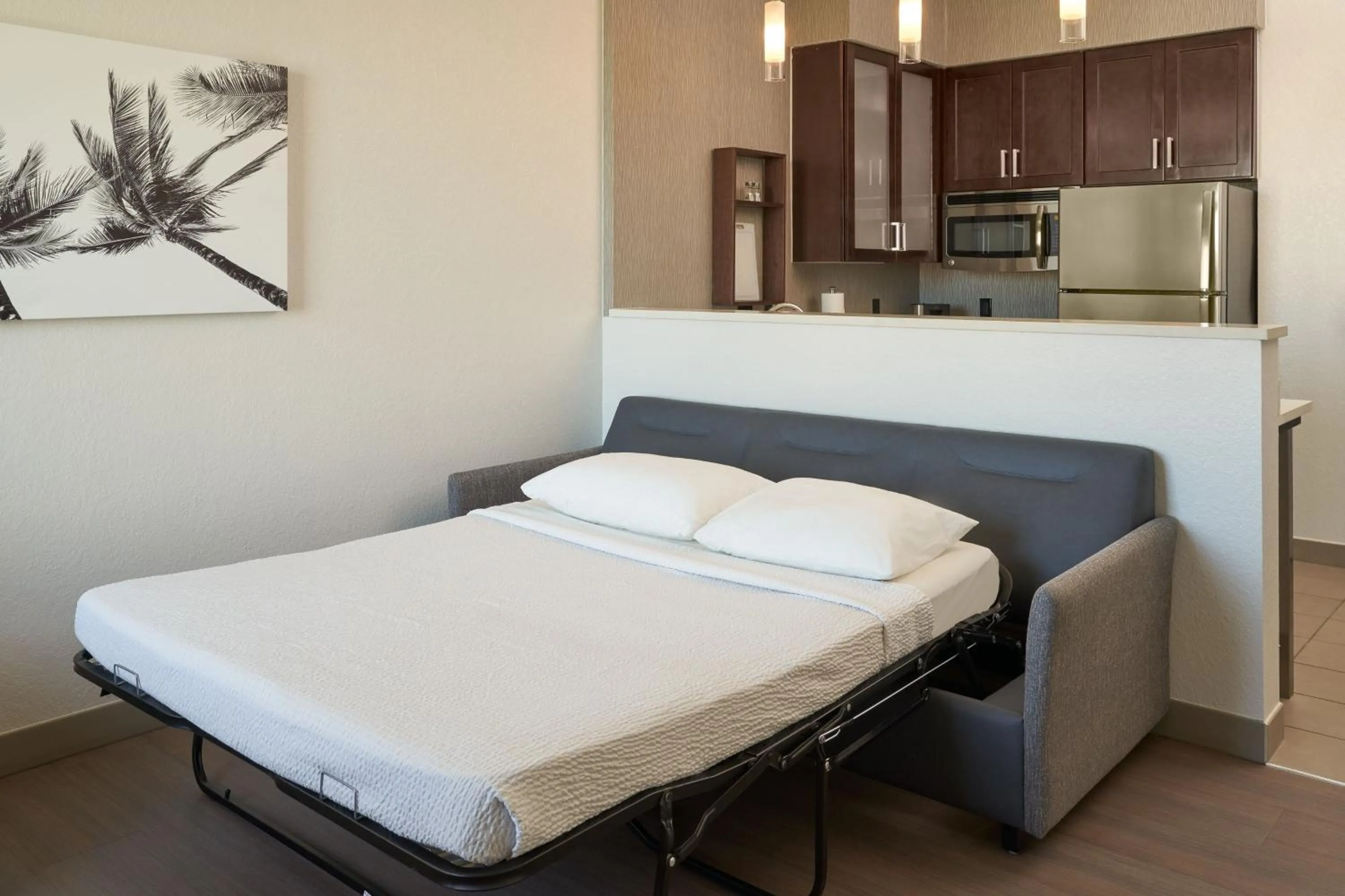 Living room, Bed in Residence Inn by Marriott West Palm Beach Downtown