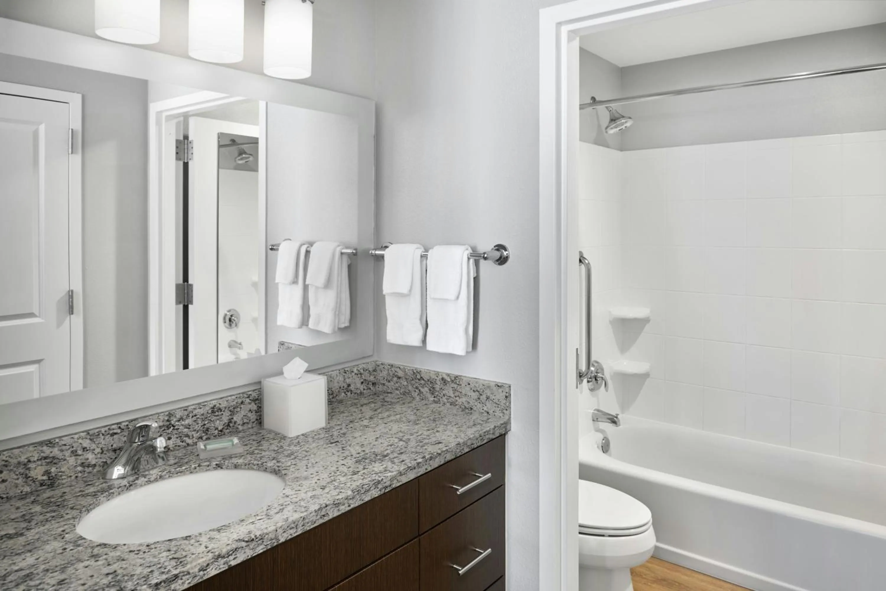Bathroom in TownePlace Suites by Marriott Lawrence Downtown
