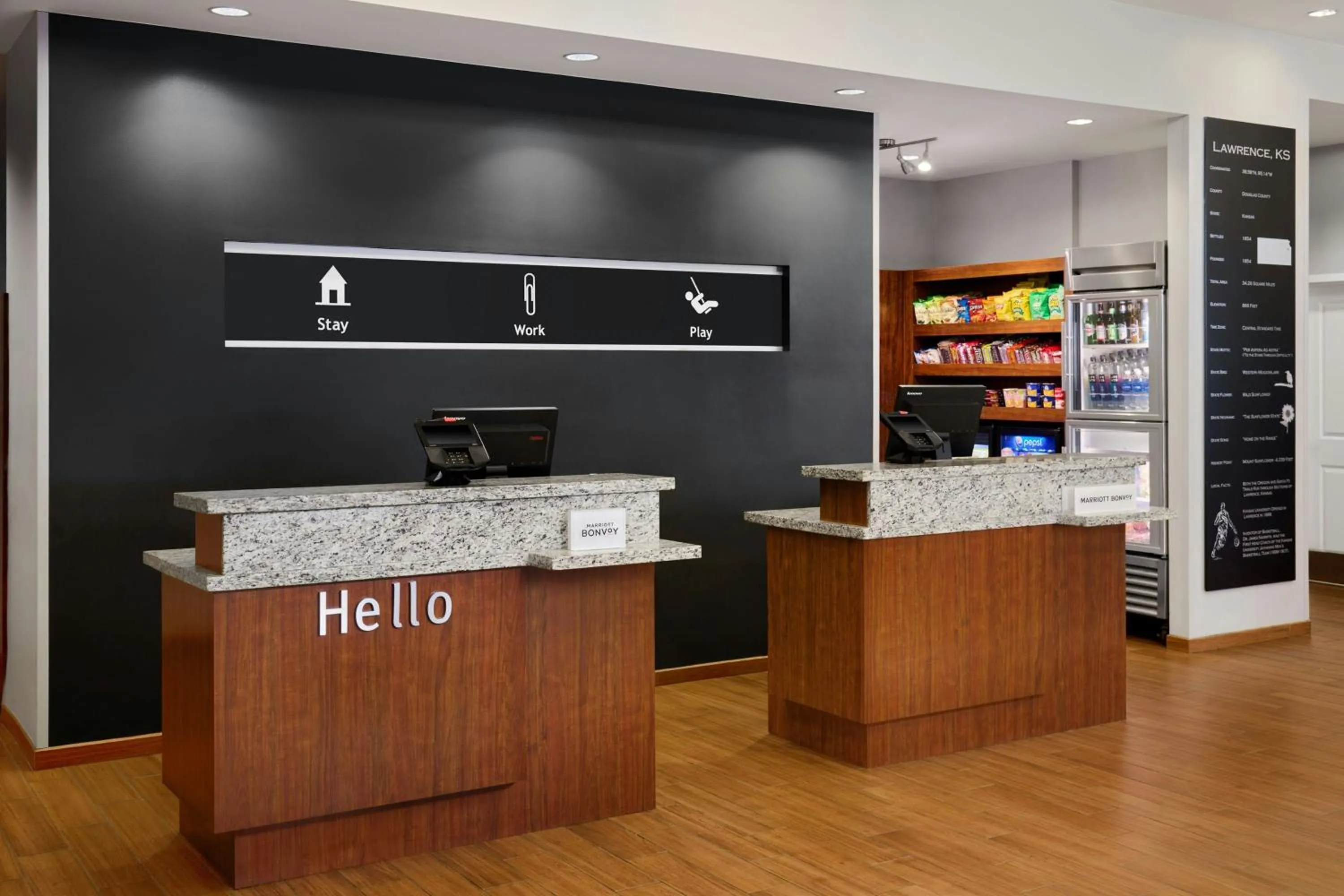 Lobby or reception in TownePlace Suites by Marriott Lawrence Downtown