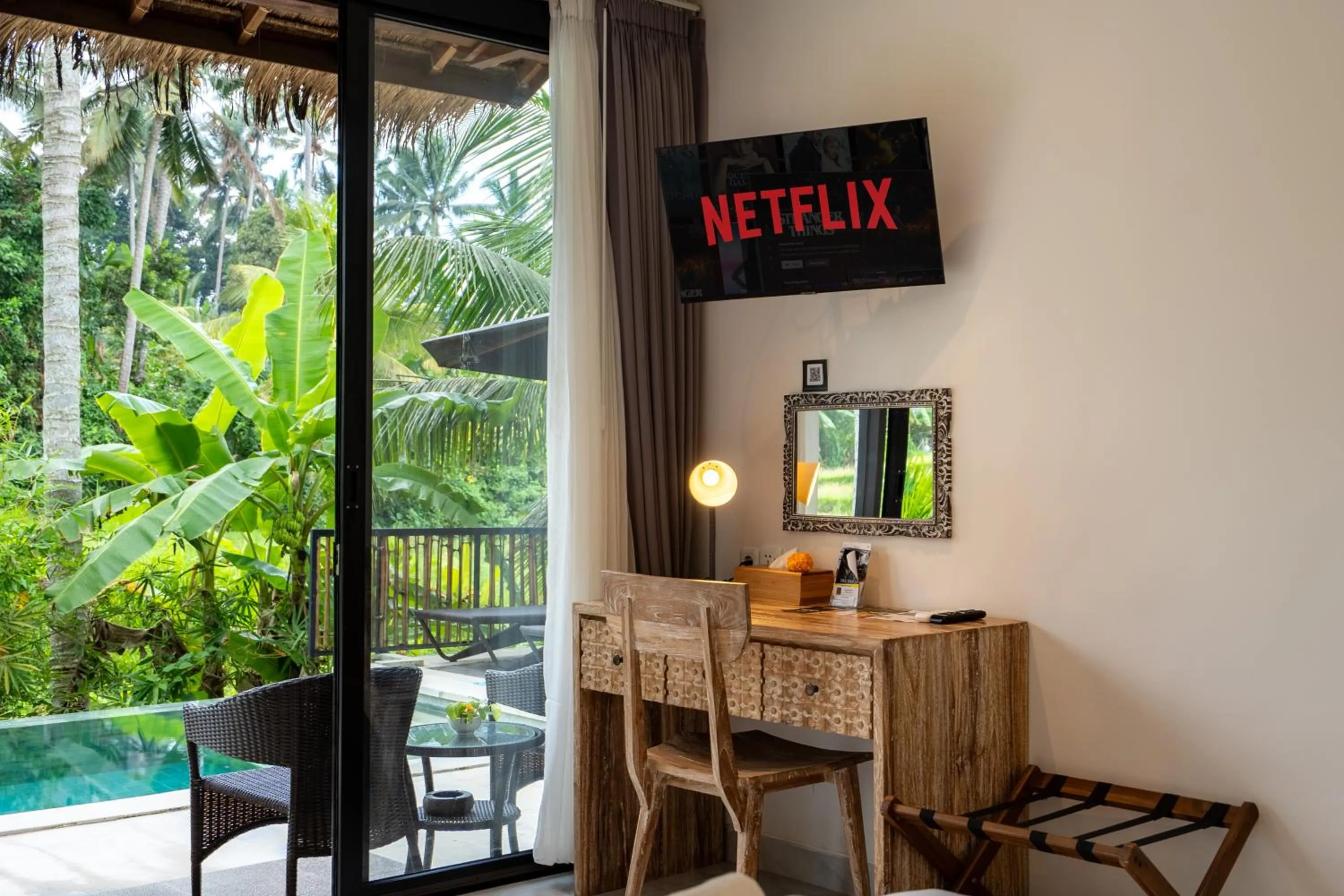 TV and multimedia in Bali View Ubud Hotel