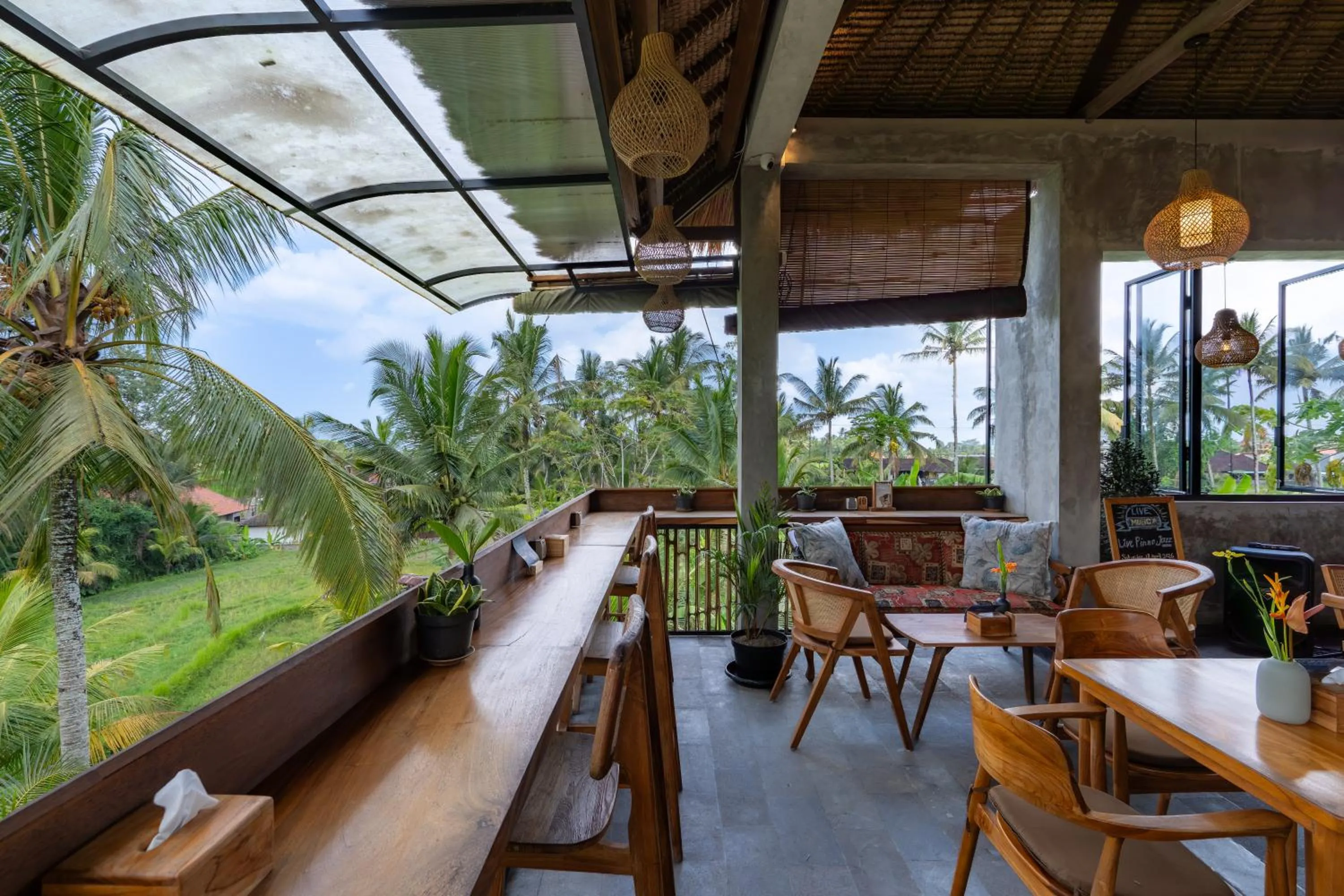 Seating area in Bali View Ubud Hotel