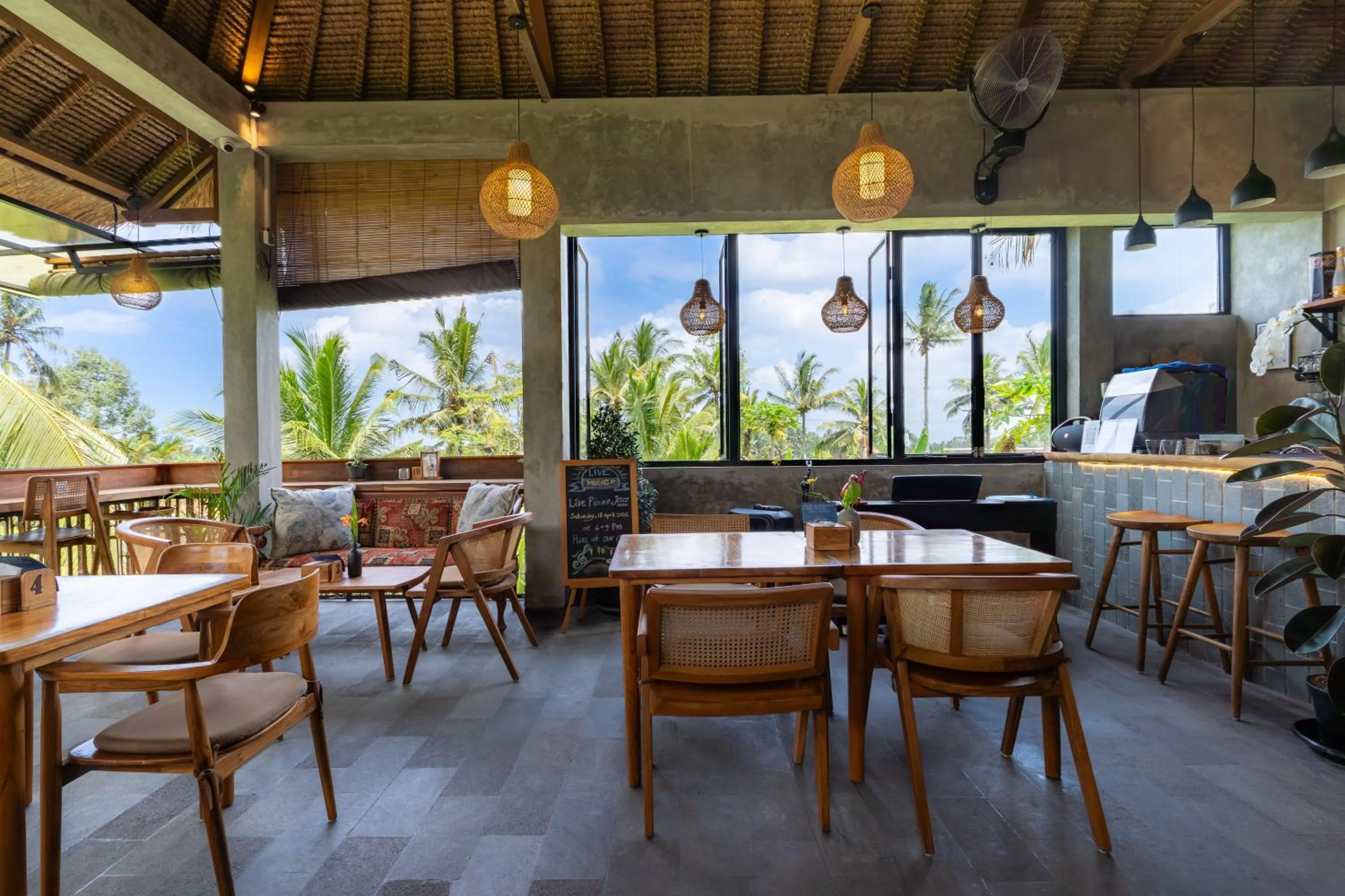 Seating area in Bali View Ubud Hotel