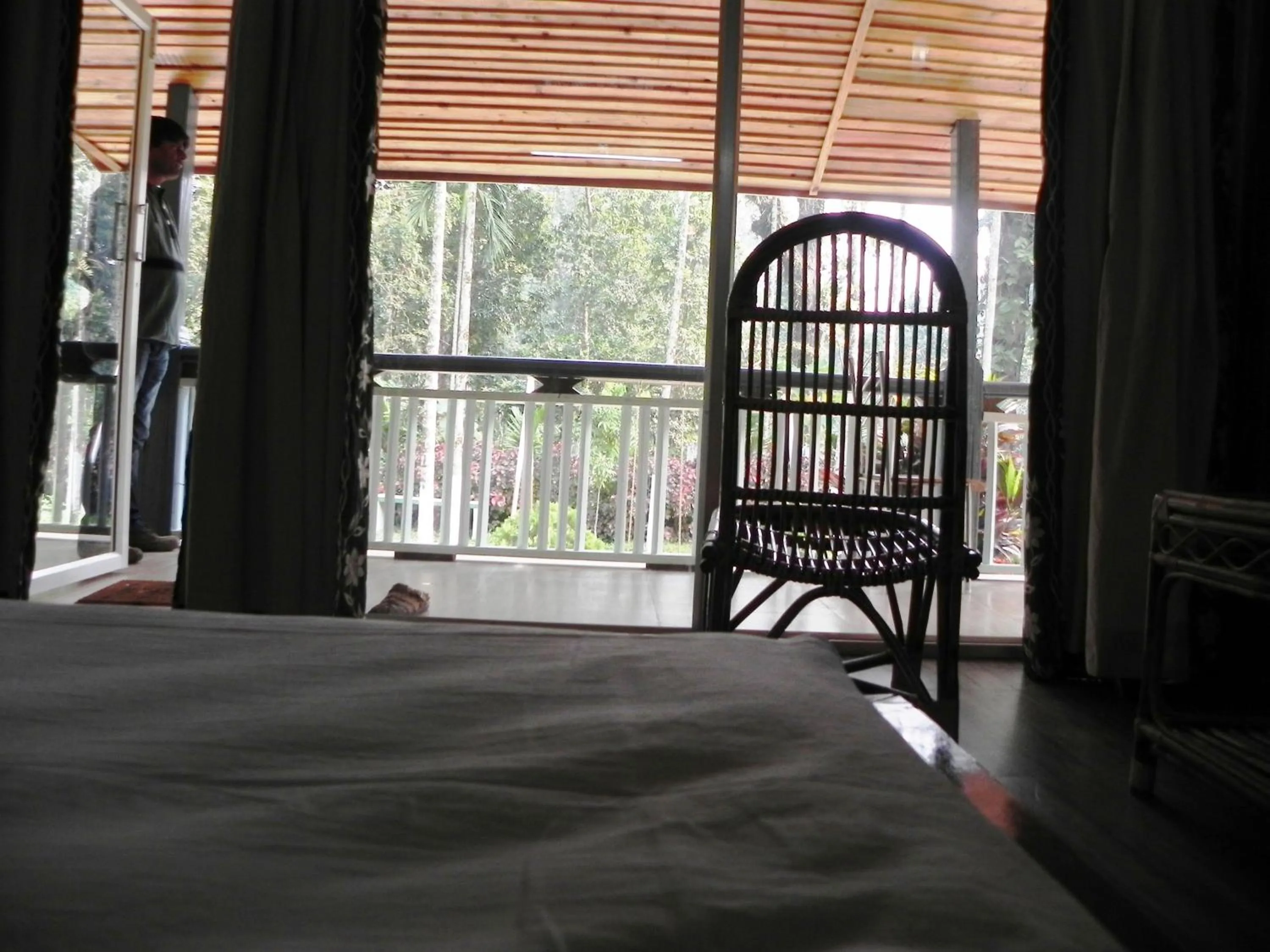 Balcony/Terrace, Bed in Aranya Jungle Resorts