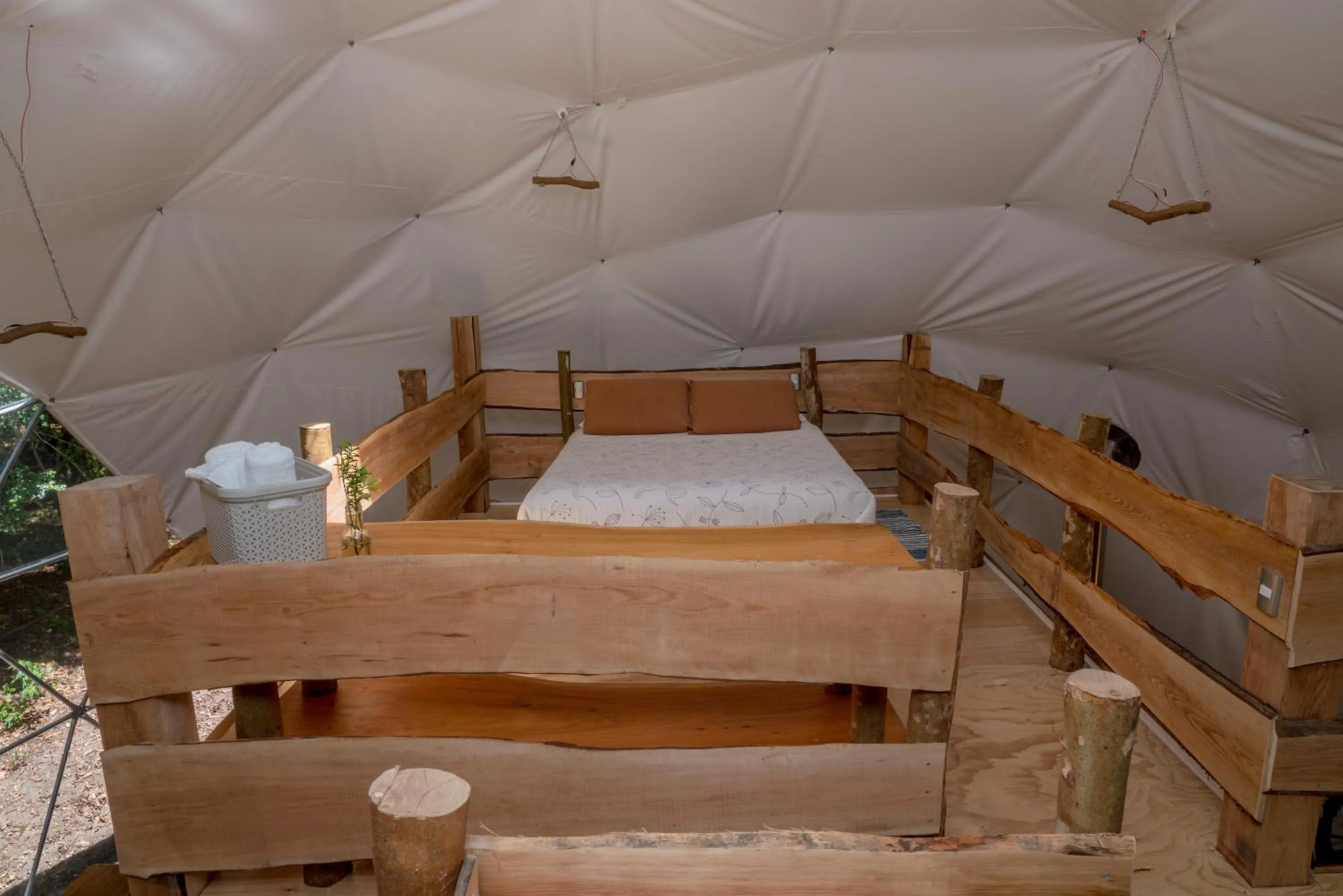 Bed in Cabañas Ensenada Bosque Nativo