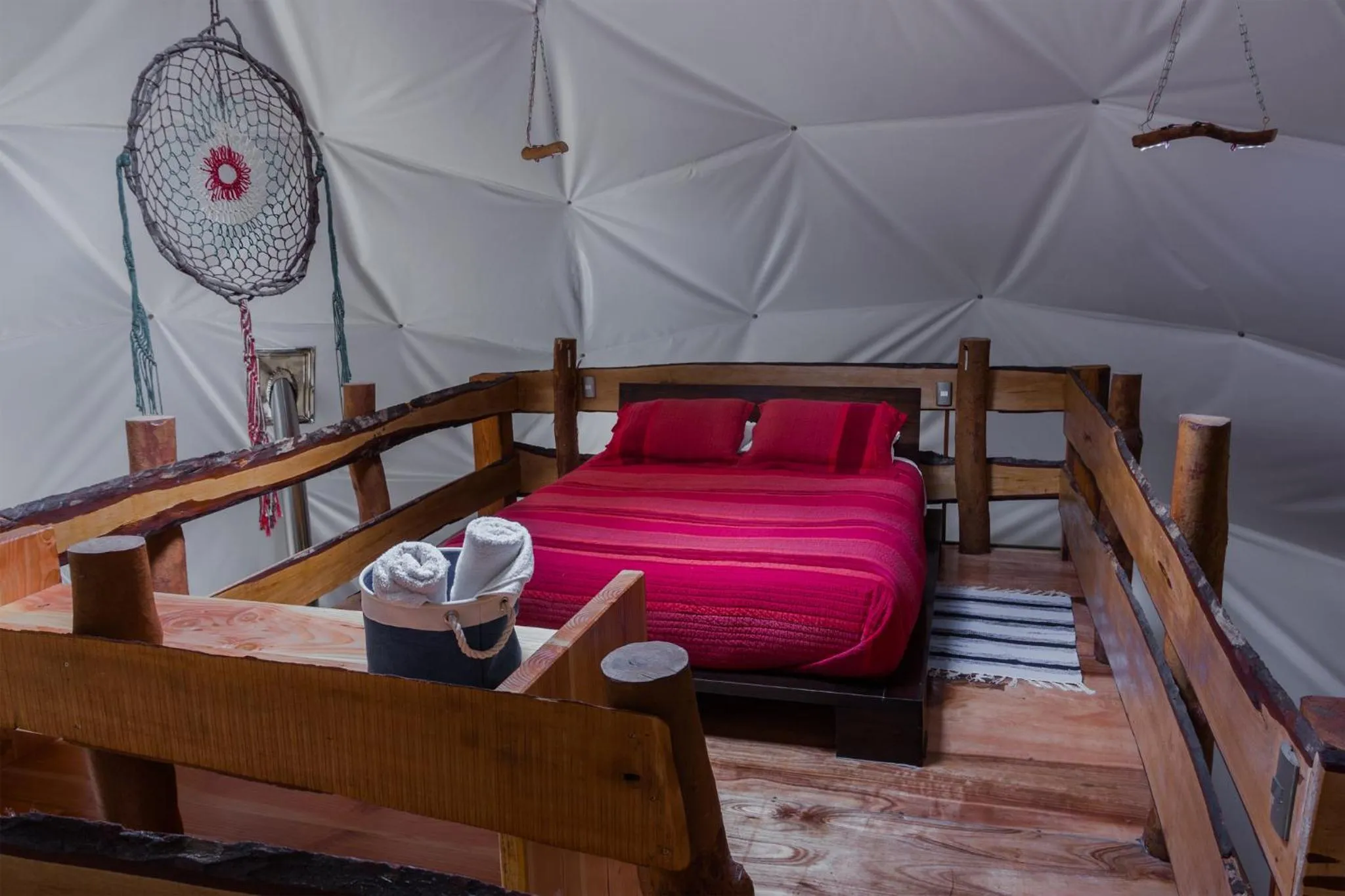 Bed in Cabañas Ensenada Bosque Nativo