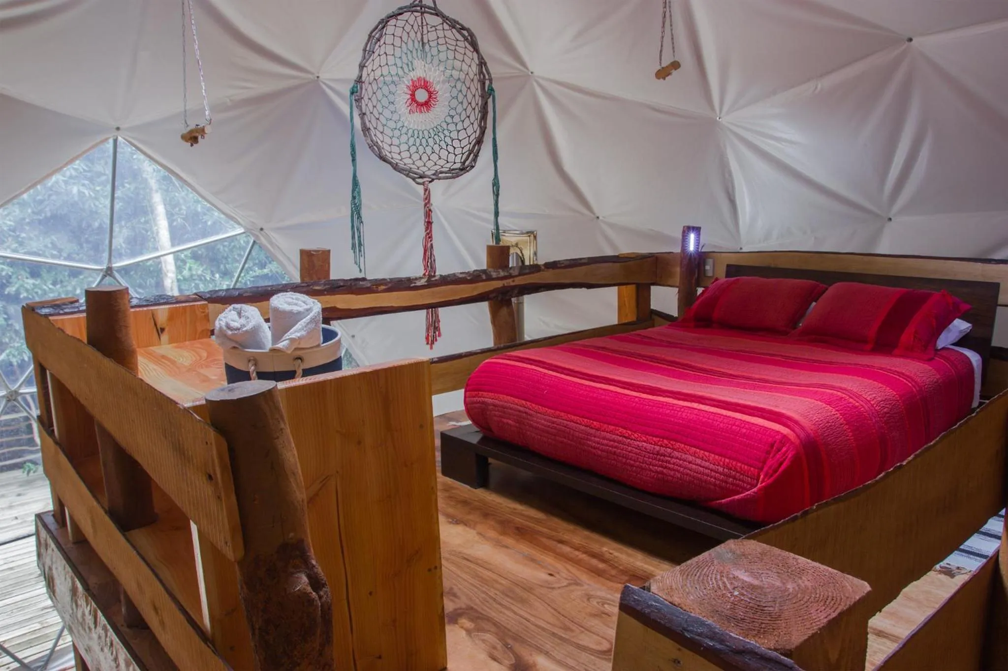 Bed in Cabañas Ensenada Bosque Nativo