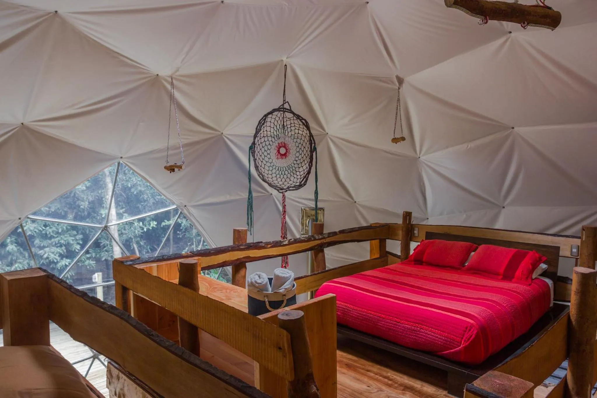 Bed in Cabañas Ensenada Bosque Nativo