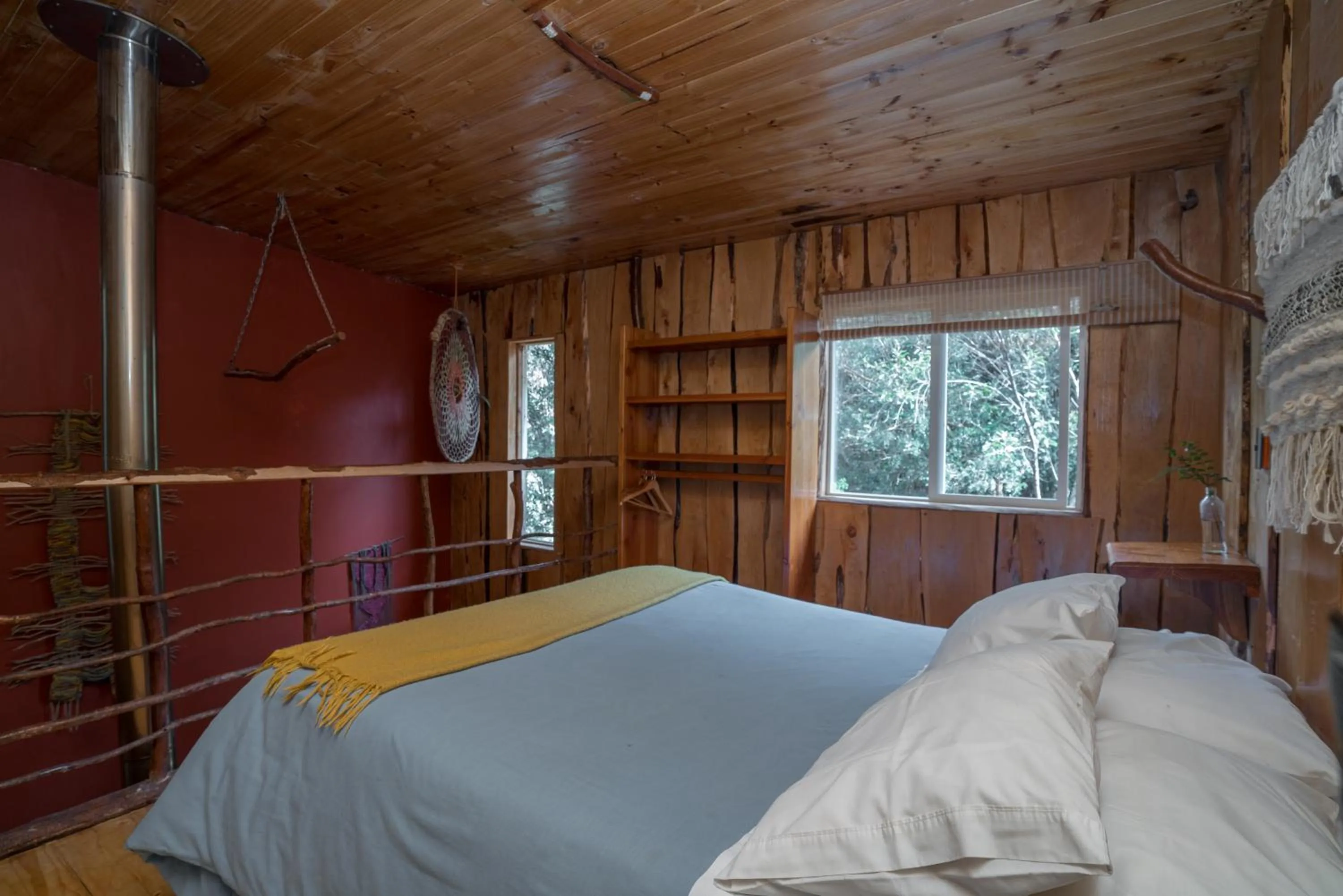 Bed in Cabañas Ensenada Bosque Nativo