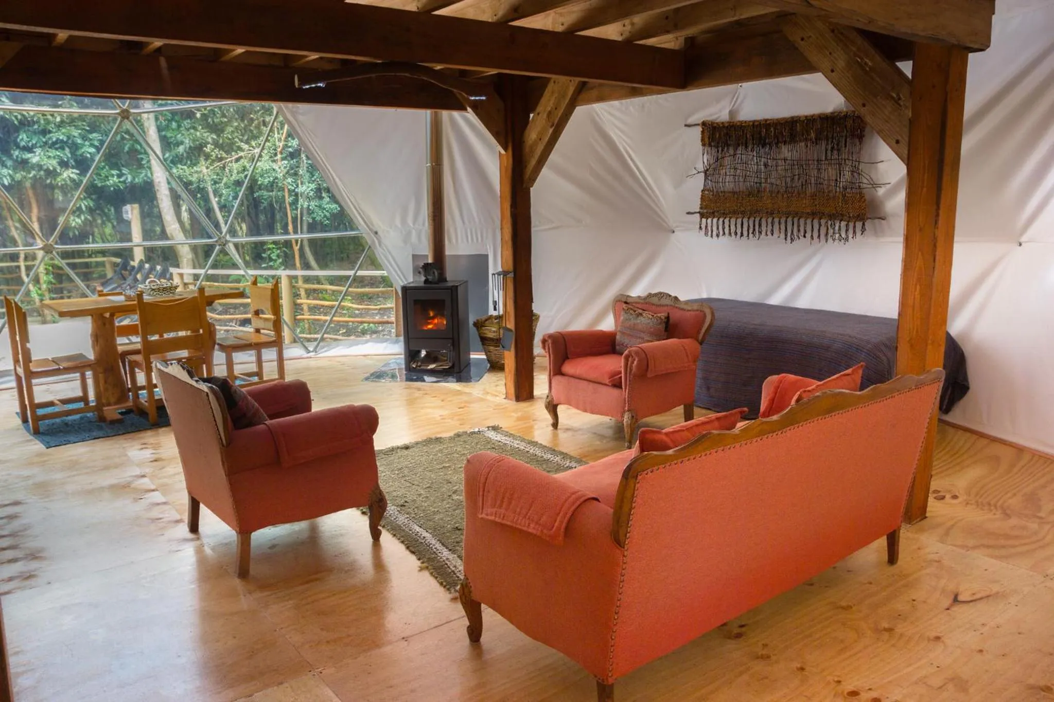 Living room in Cabañas Ensenada Bosque Nativo