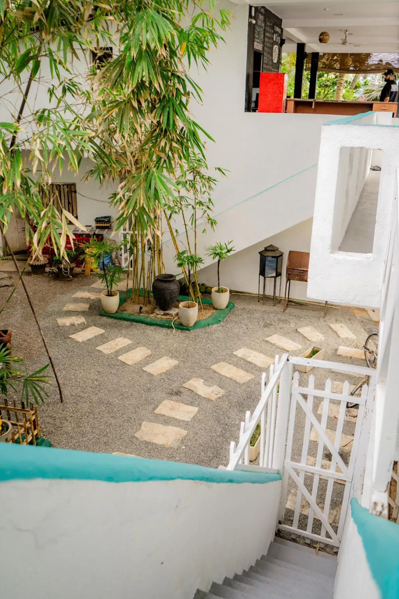 Property building in Asanka Surf House & Restaurant with pool