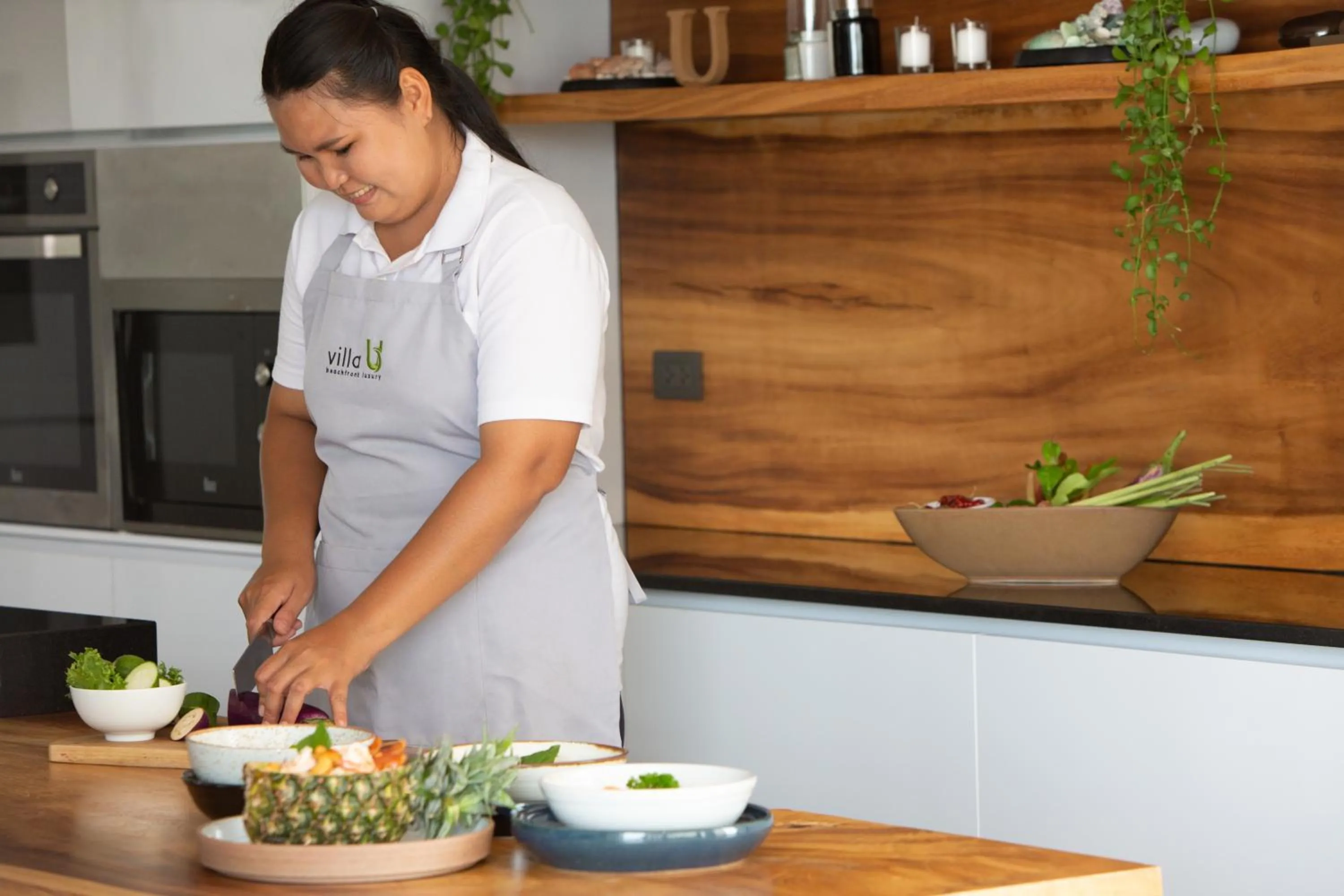 Staff in Villa U - 3BR Beachfront Haven