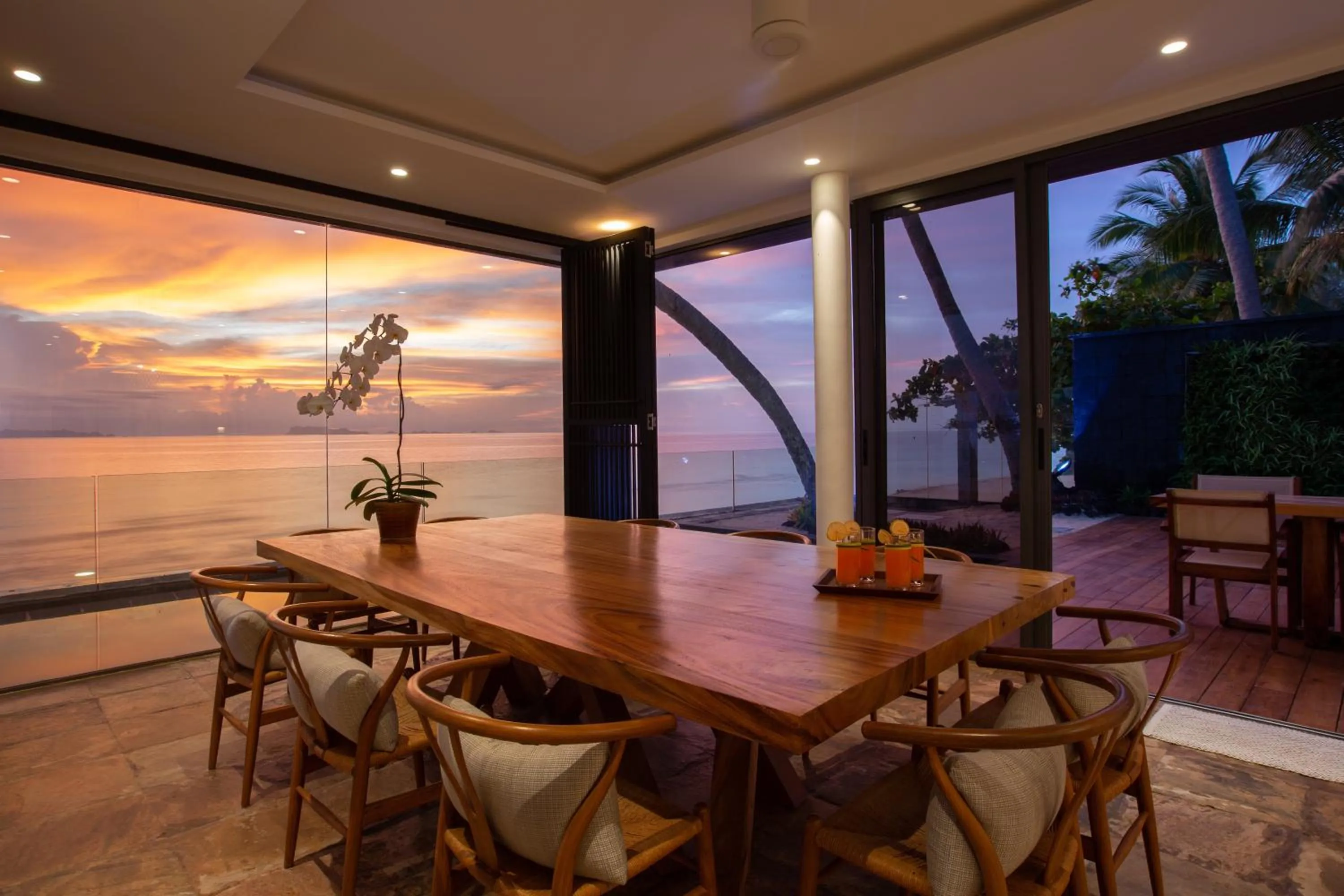 Dining area in Villa U - 3BR Beachfront Haven