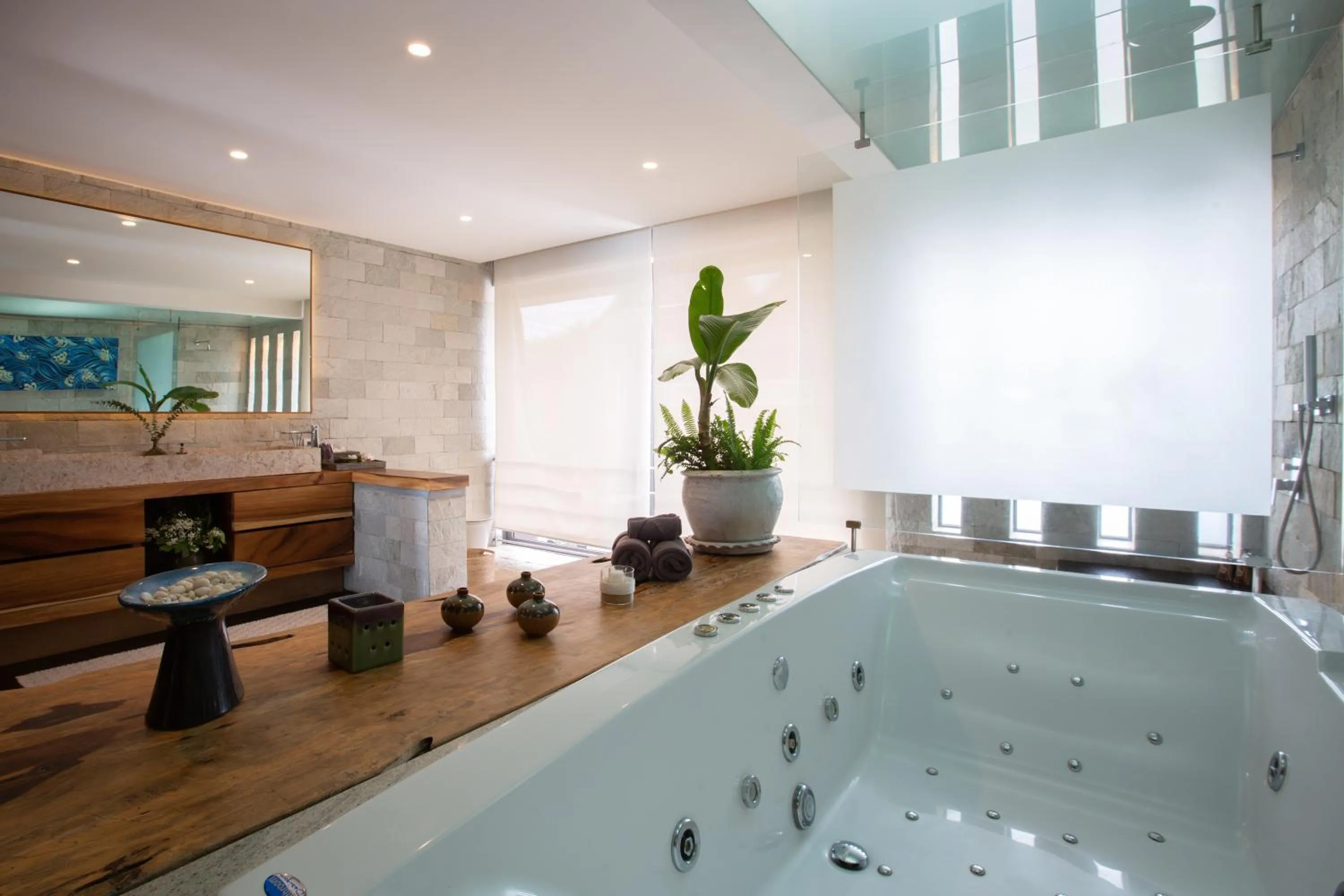 Bathroom in Villa U - 3BR Beachfront Haven
