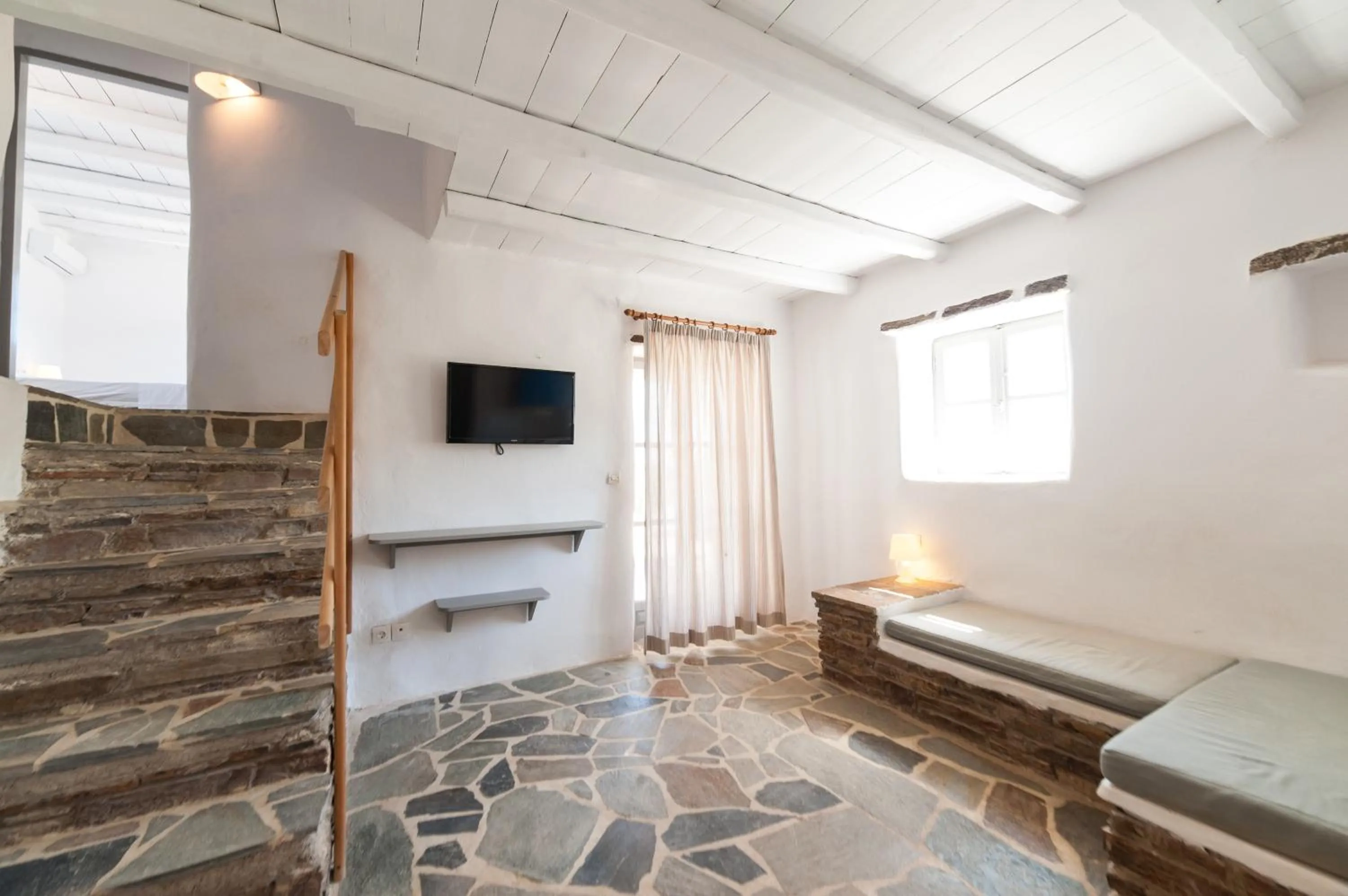 Living room, Bed in Soros Beach Antiparos