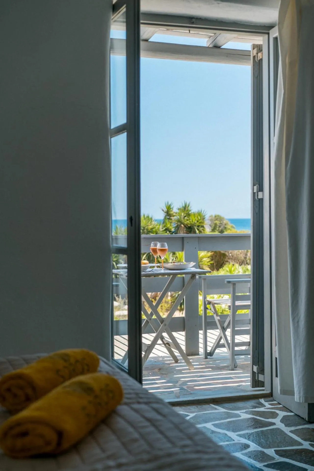 Balcony/Terrace, Bed in Soros Beach Antiparos