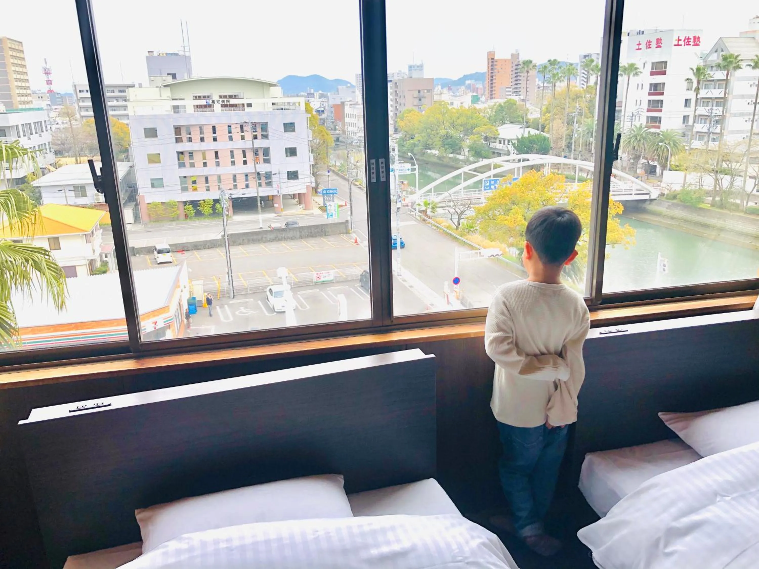 Bed in Hotel Takasago