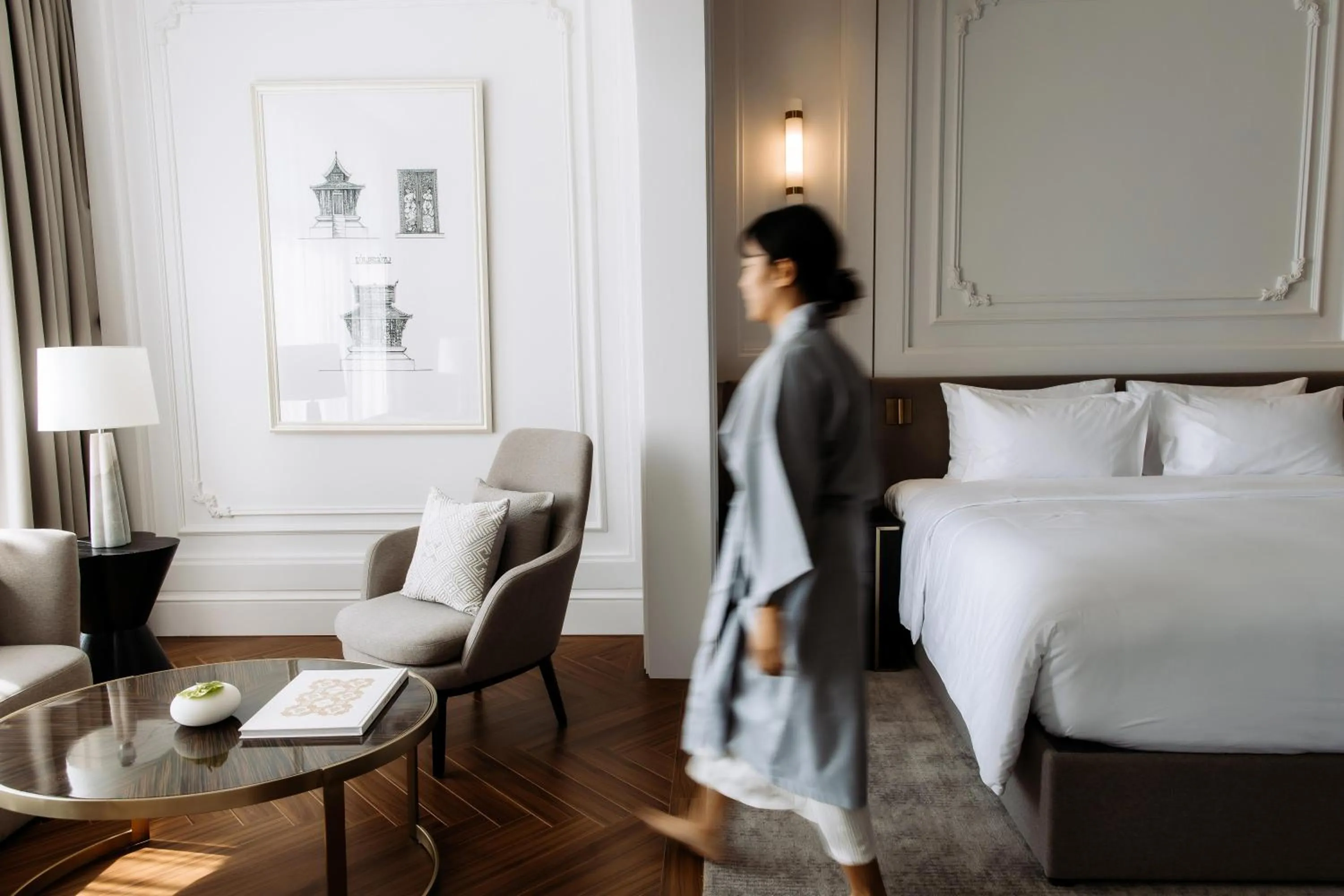 Living room, Bed in Souphattra Hotel Vientiane