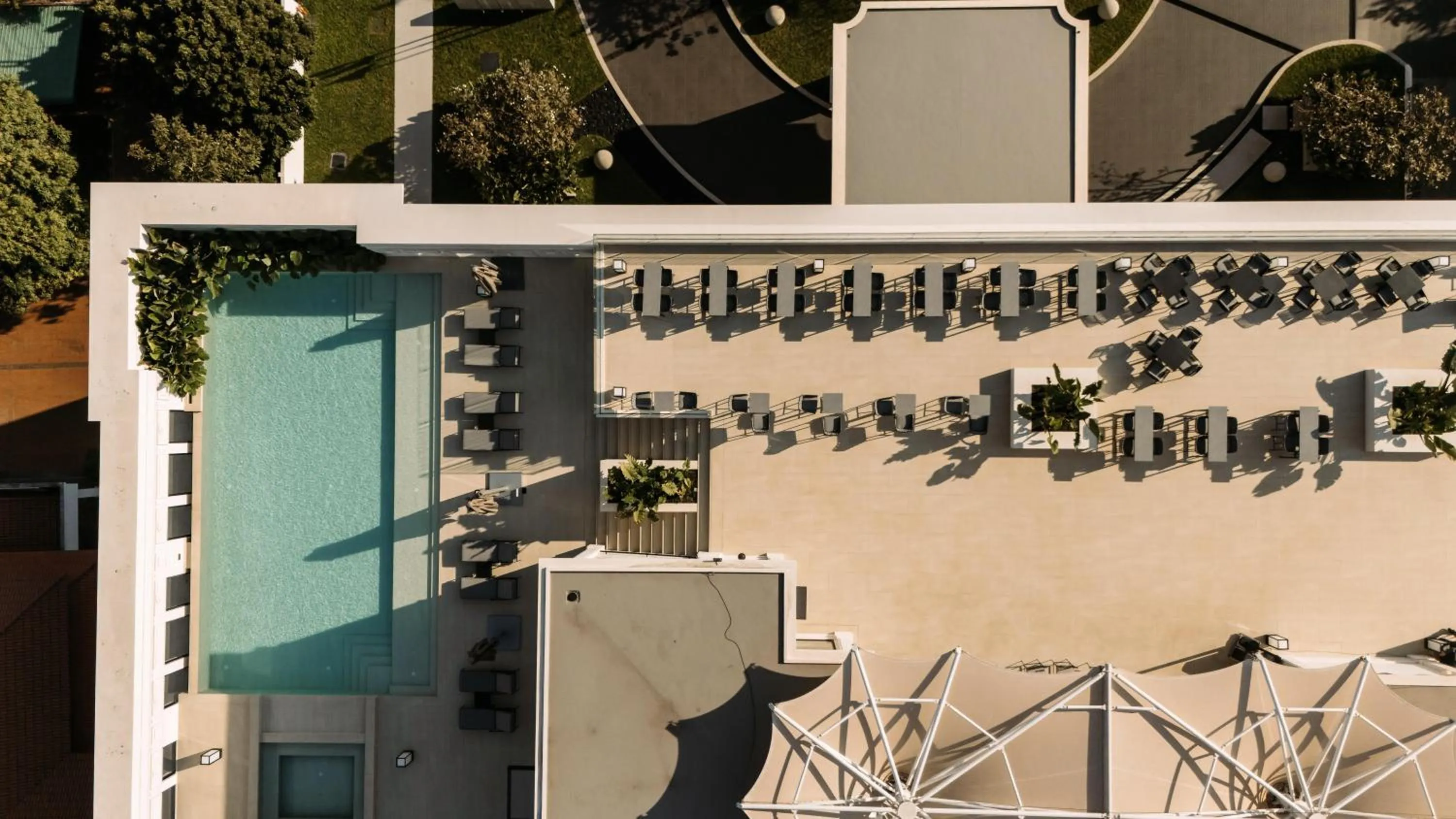 Pool view in Souphattra Hotel Vientiane