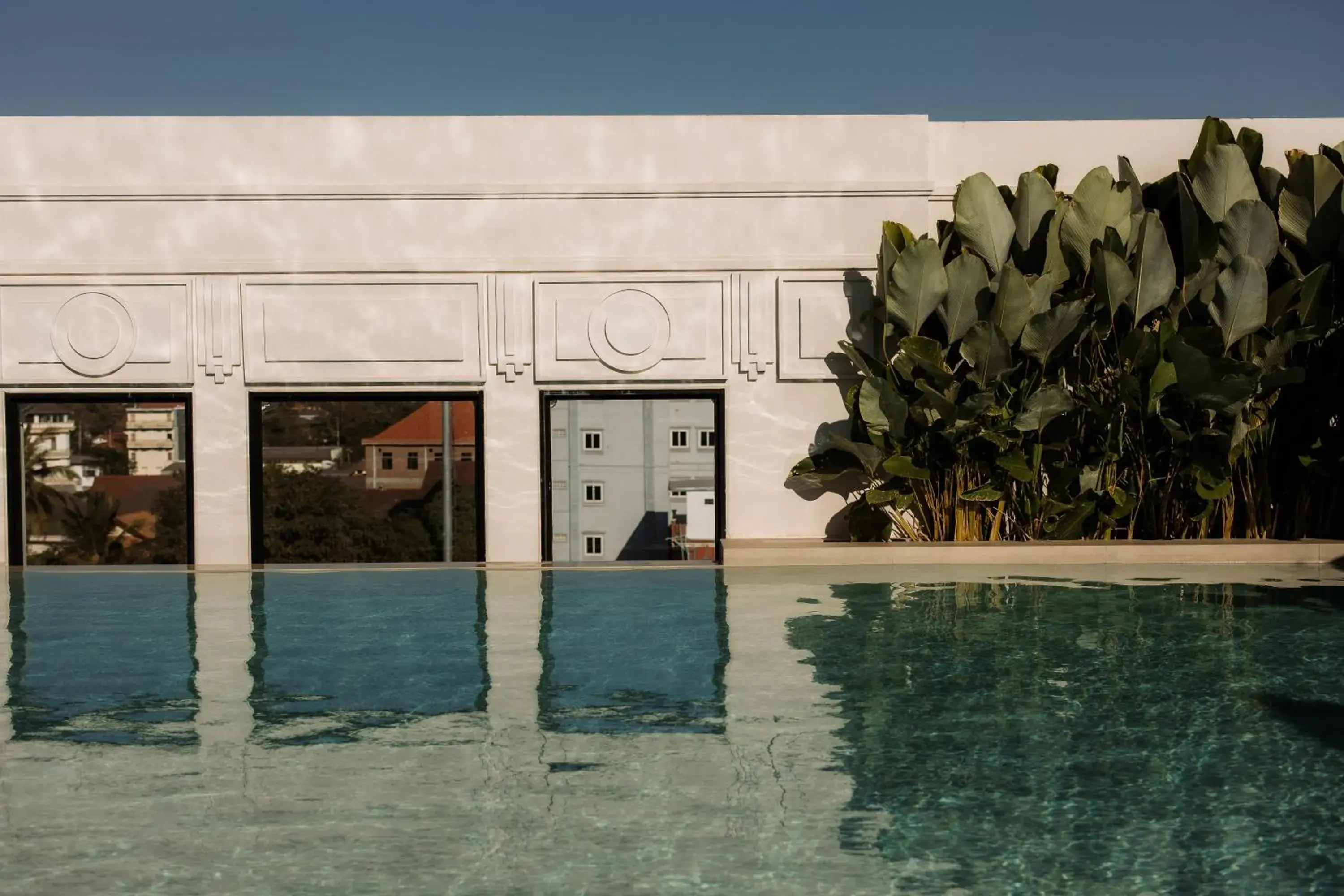 Pool view in Souphattra Hotel Vientiane Pool view in Souphattra Hotel Vientiane
