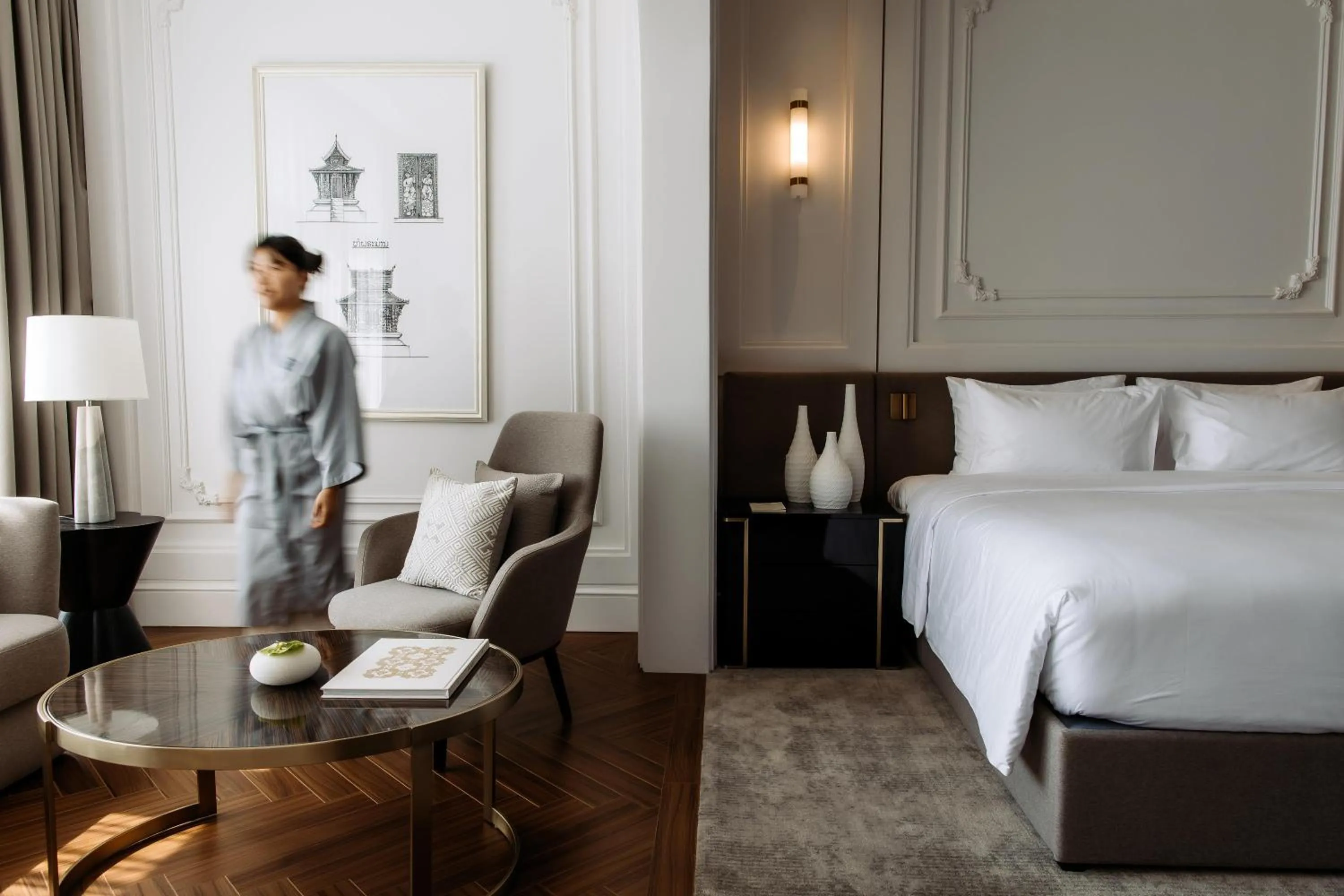 Bed in Souphattra Hotel Vientiane