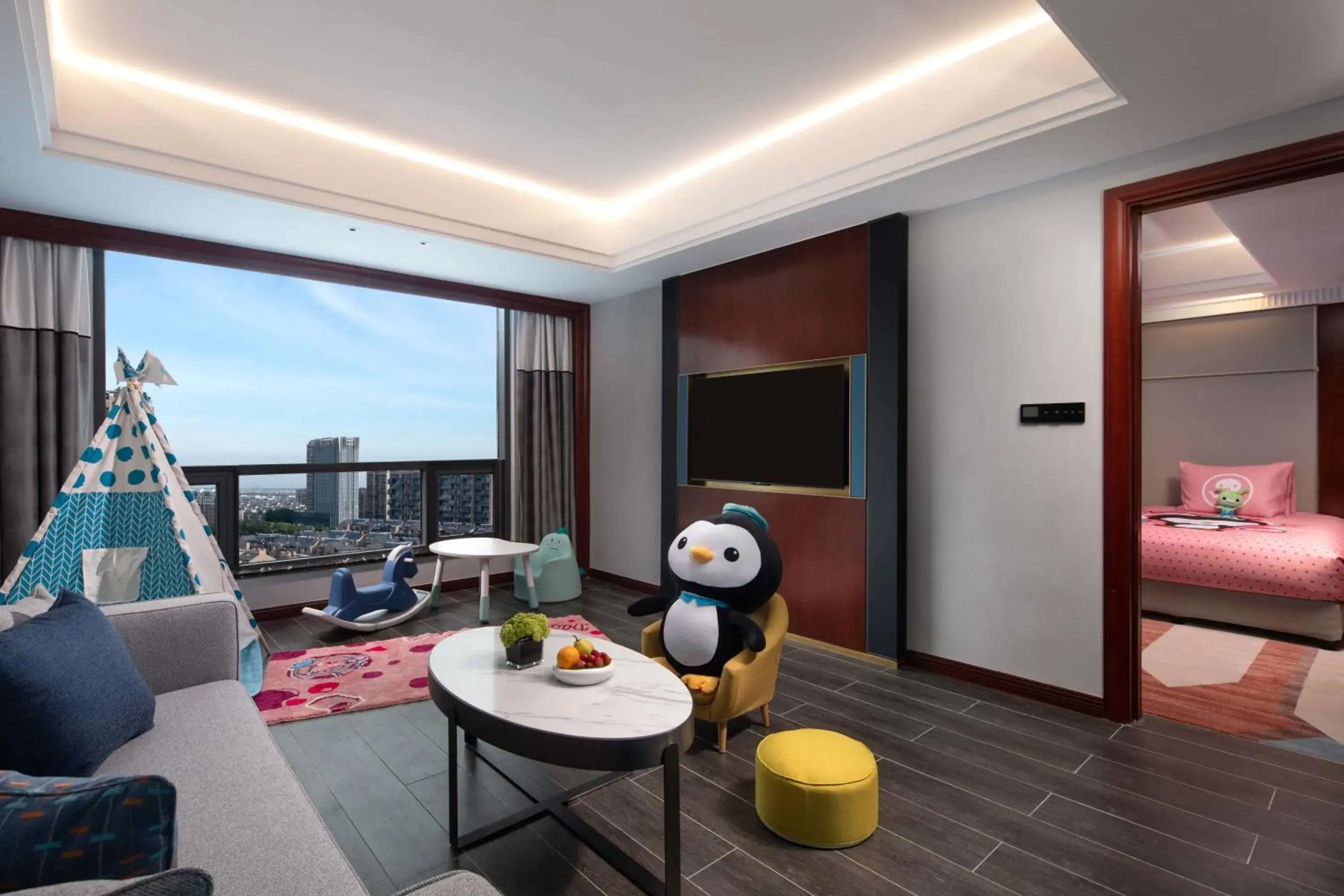 Living room, Bed in Wanda Yi Yangzhou Living room, Bed in Wanda Yi Yangzhou