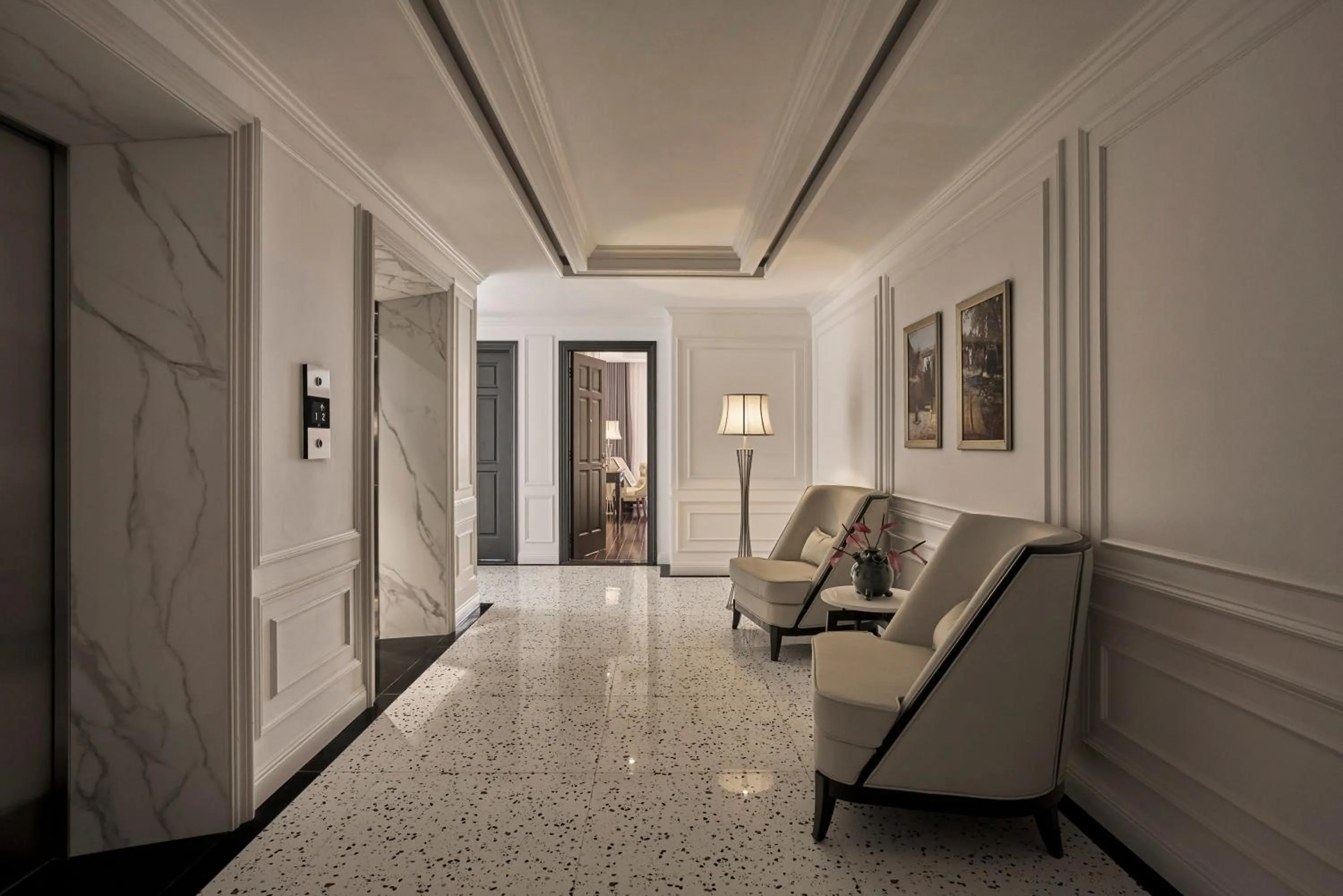 Seating area in NIA Hotel