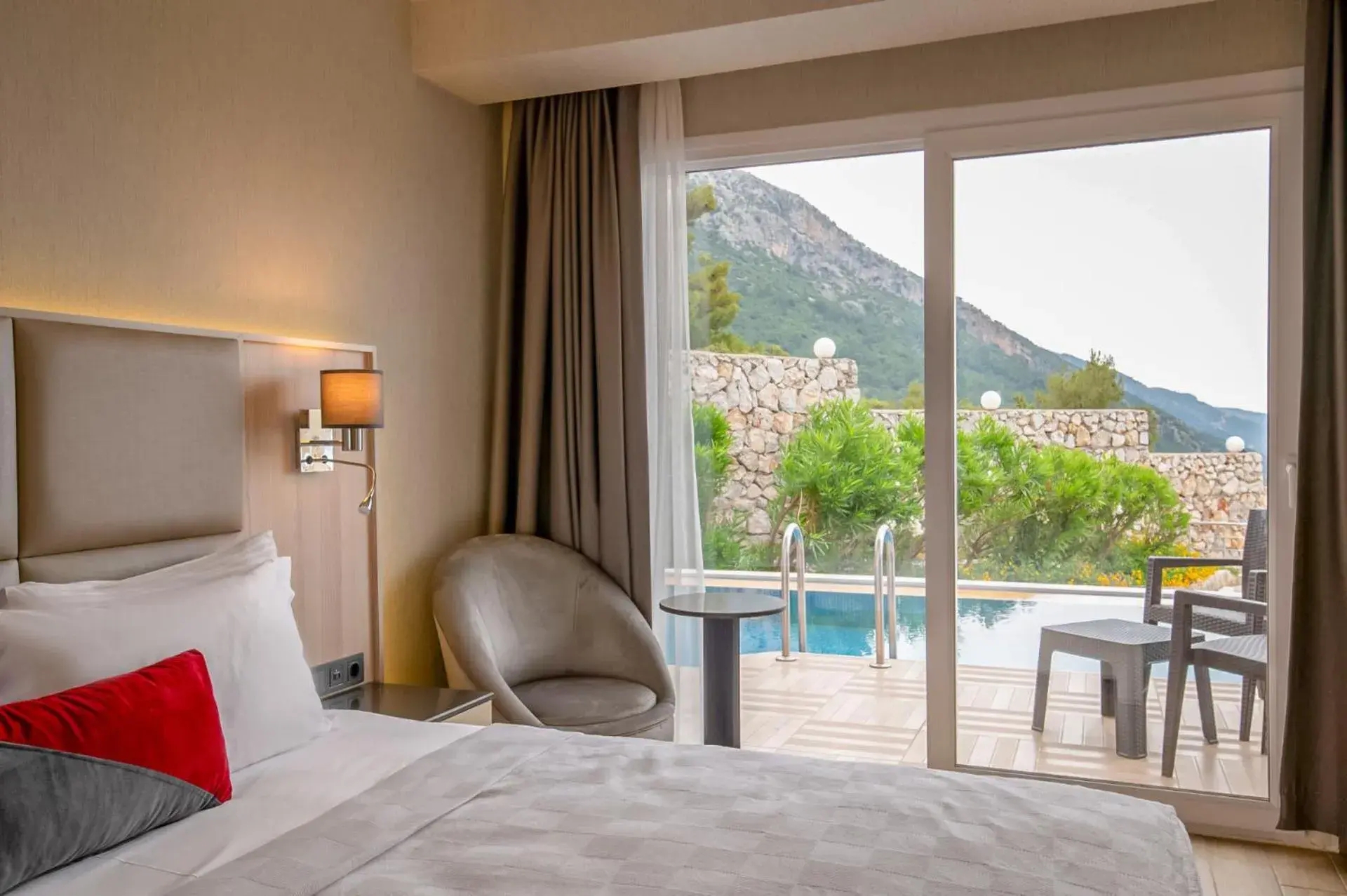 View (from property/room), Bed in Ramada by Wyndham Fethiye Oludeniz View (from property/room), Bed in Ramada by Wyndham Fethiye Oludeniz