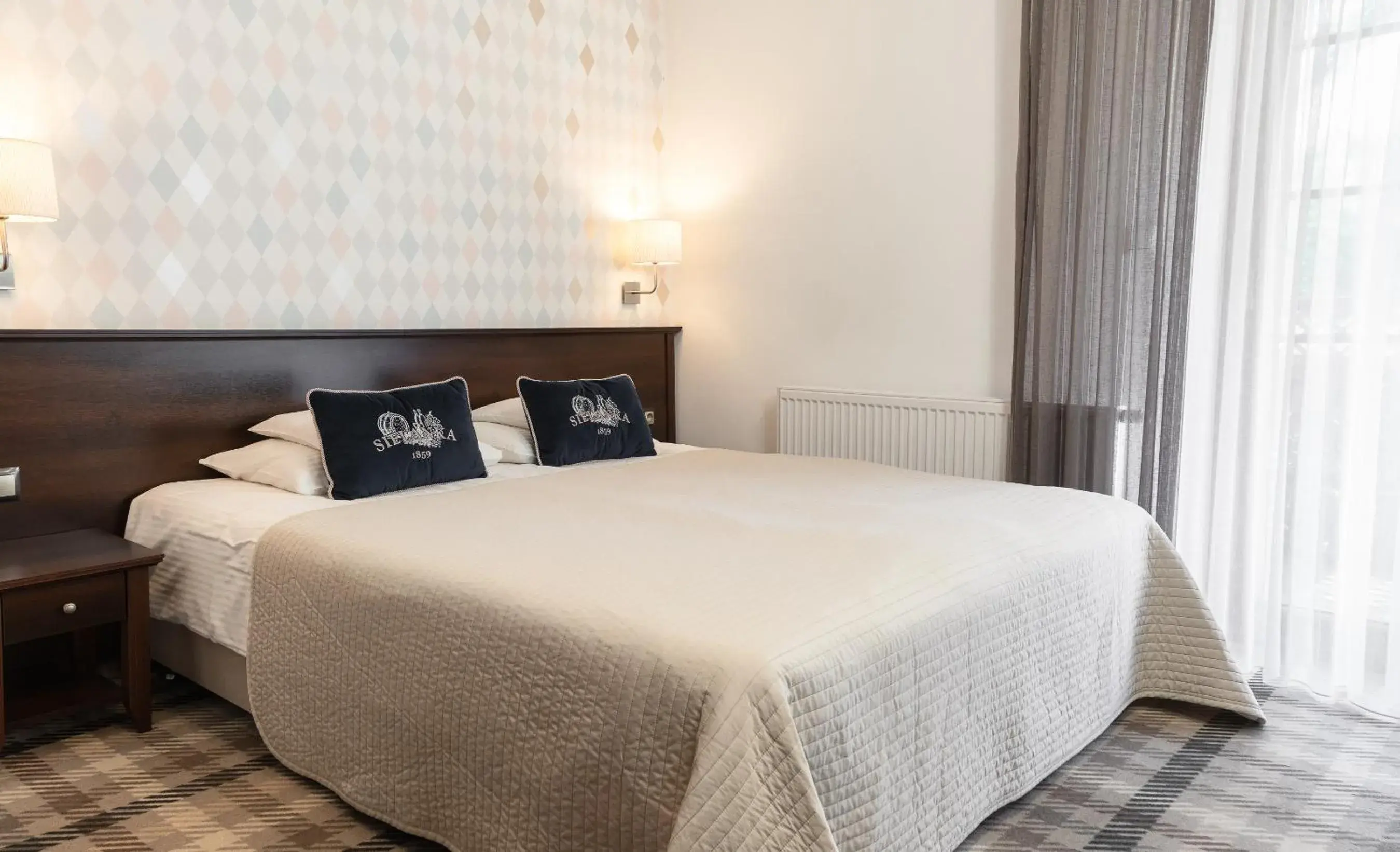 Double or Twin Room with Terrace - single occupancy in Sielanka Pokoje Hotelowe, Restauracja - Ustroń Double or Twin Room with Terrace - single occupancy in Sielanka Pokoje Hotelowe, Restauracja - Ustroń