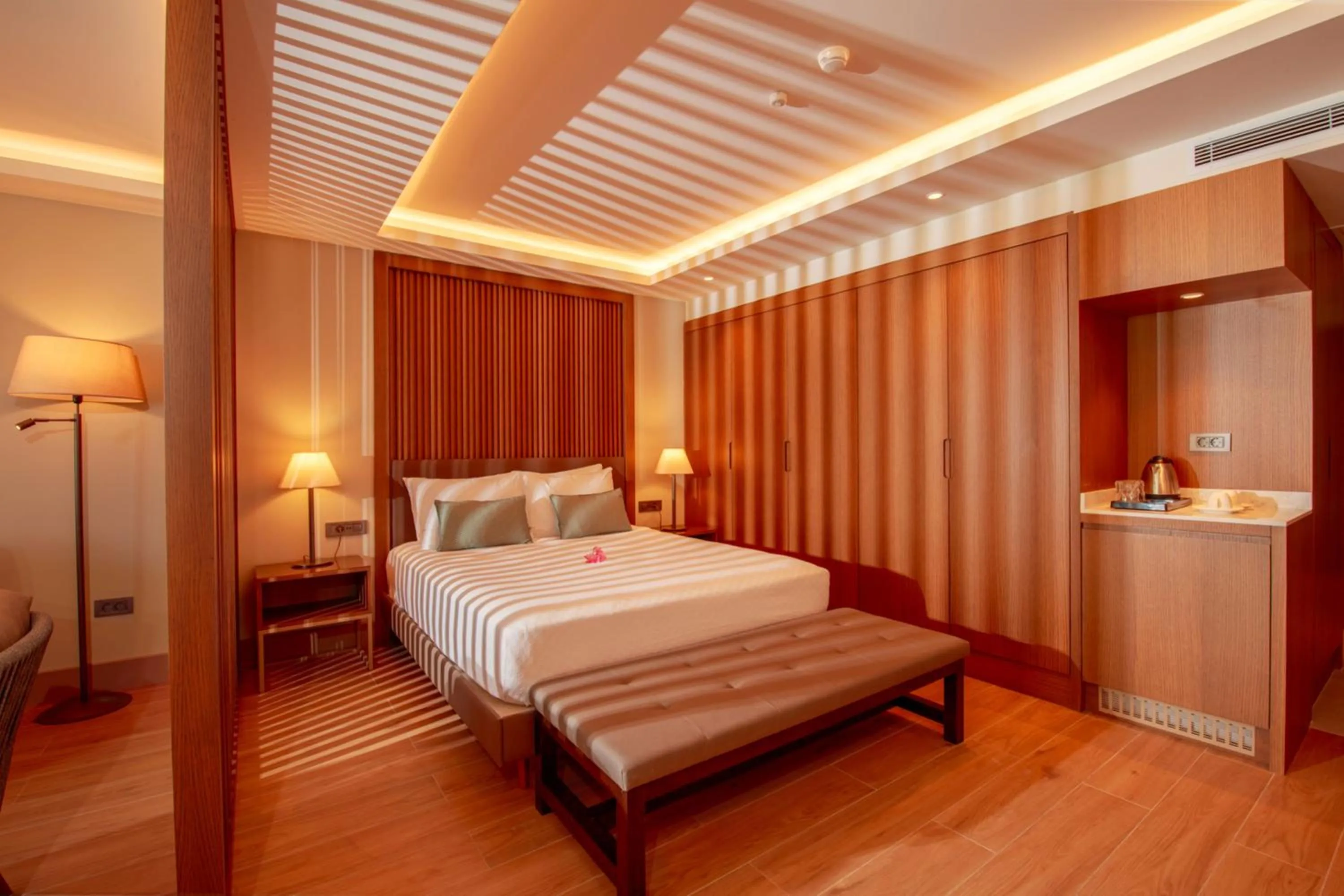 Bed in Casa Lumar Luxury Lodging- Adult Only