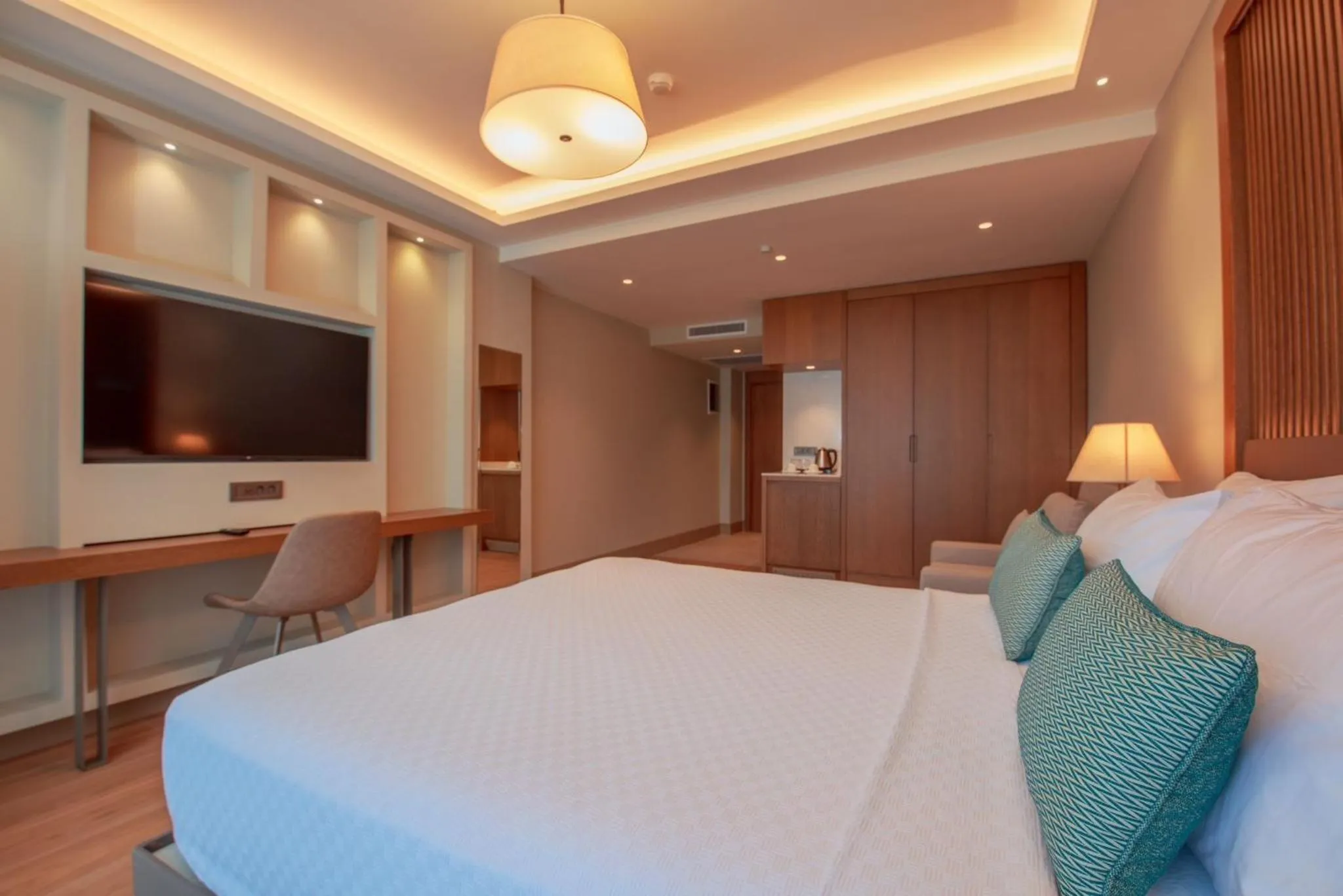 Bed in Casa Lumar Luxury Lodging- Adult Only