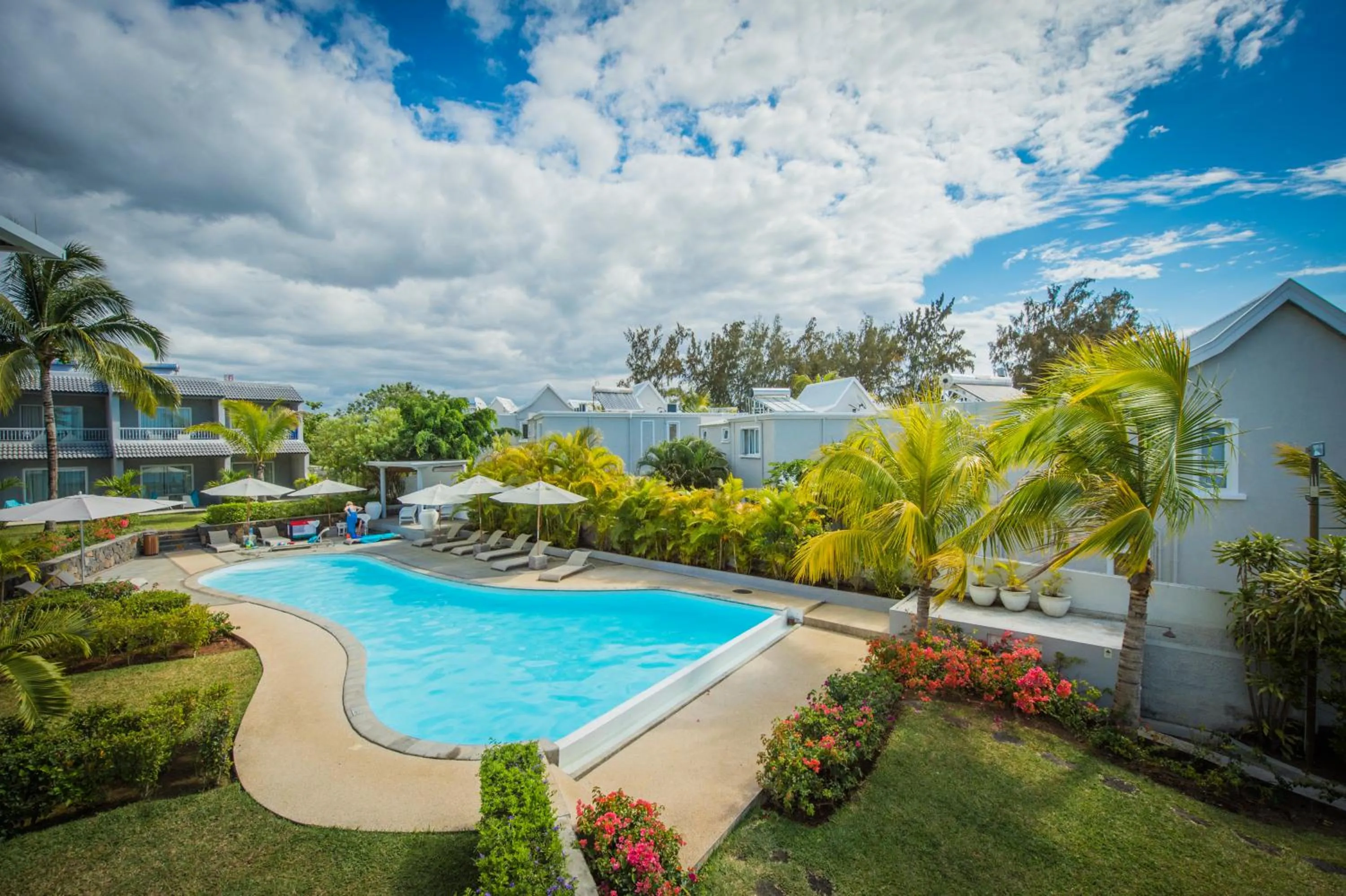 Pool view in Voile Bleue Boutique Hotel