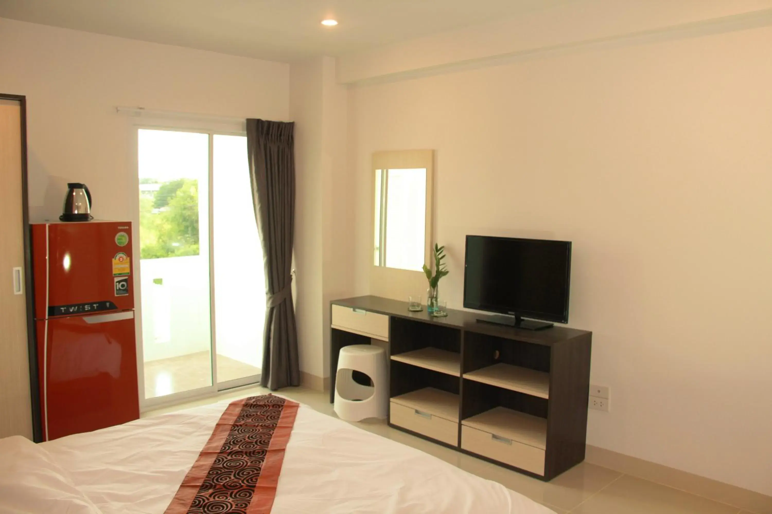 Decorative detail, Bed in At Ease Hotel Suvarnabhumi Decorative detail, Bed in At Ease Hotel Suvarnabhumi