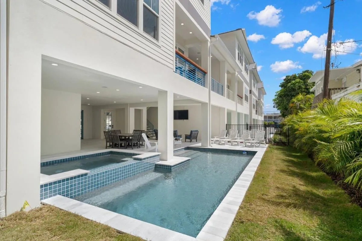 Pool view in Akoya House at The Gemma by Brightwild