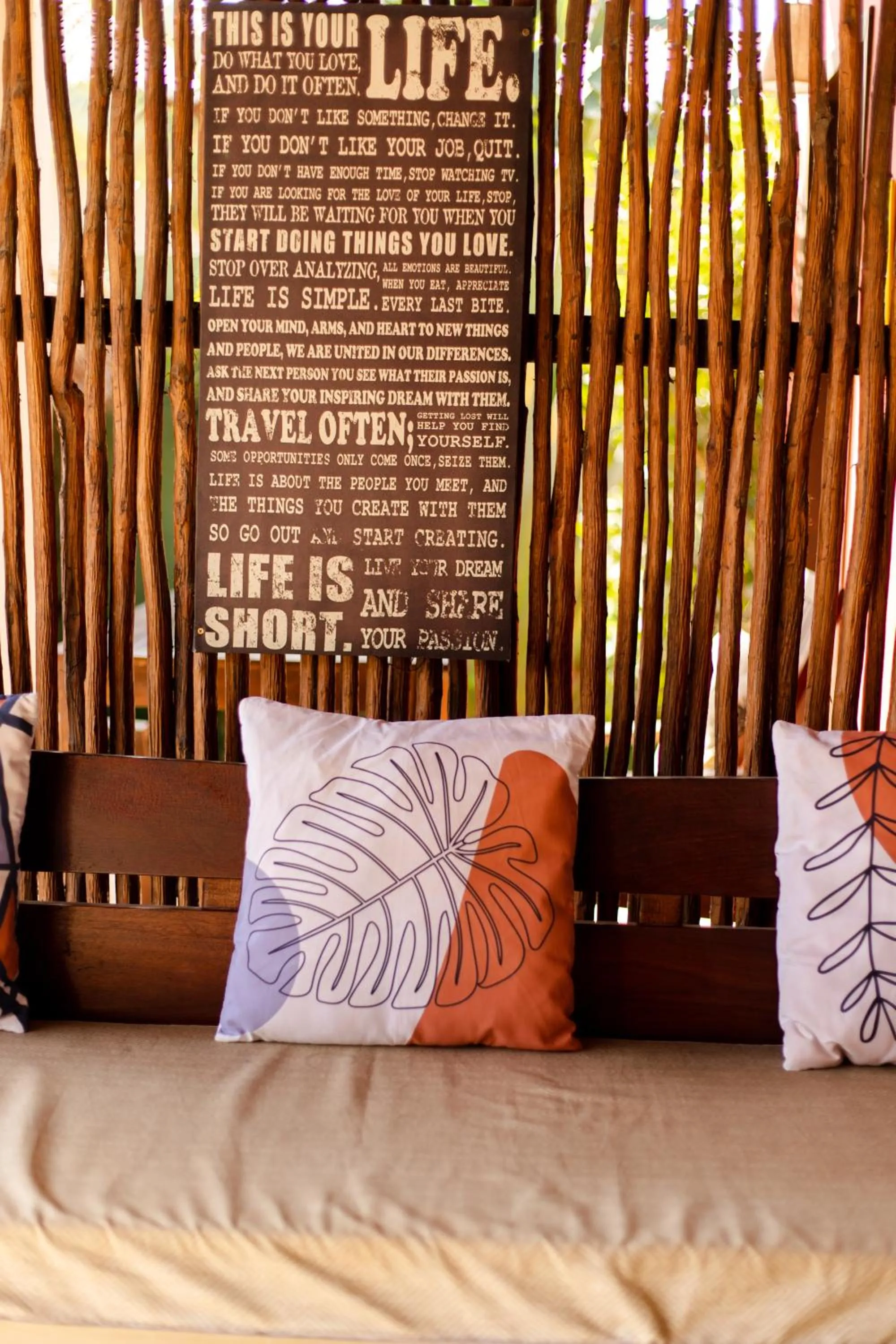 Decorative detail in Pousada La Vie Jeri