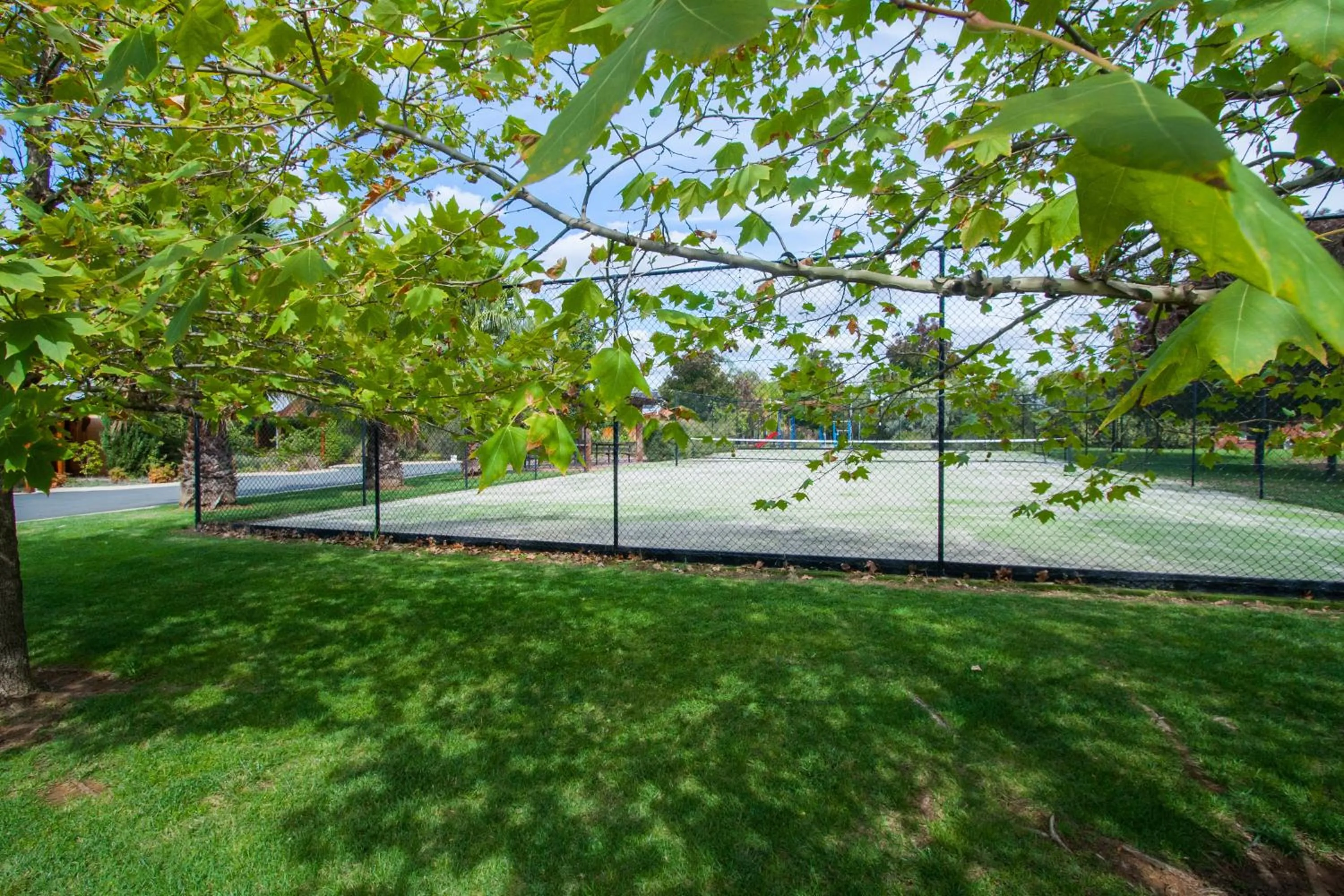 Tennis court in Perricoota Vines Retreat