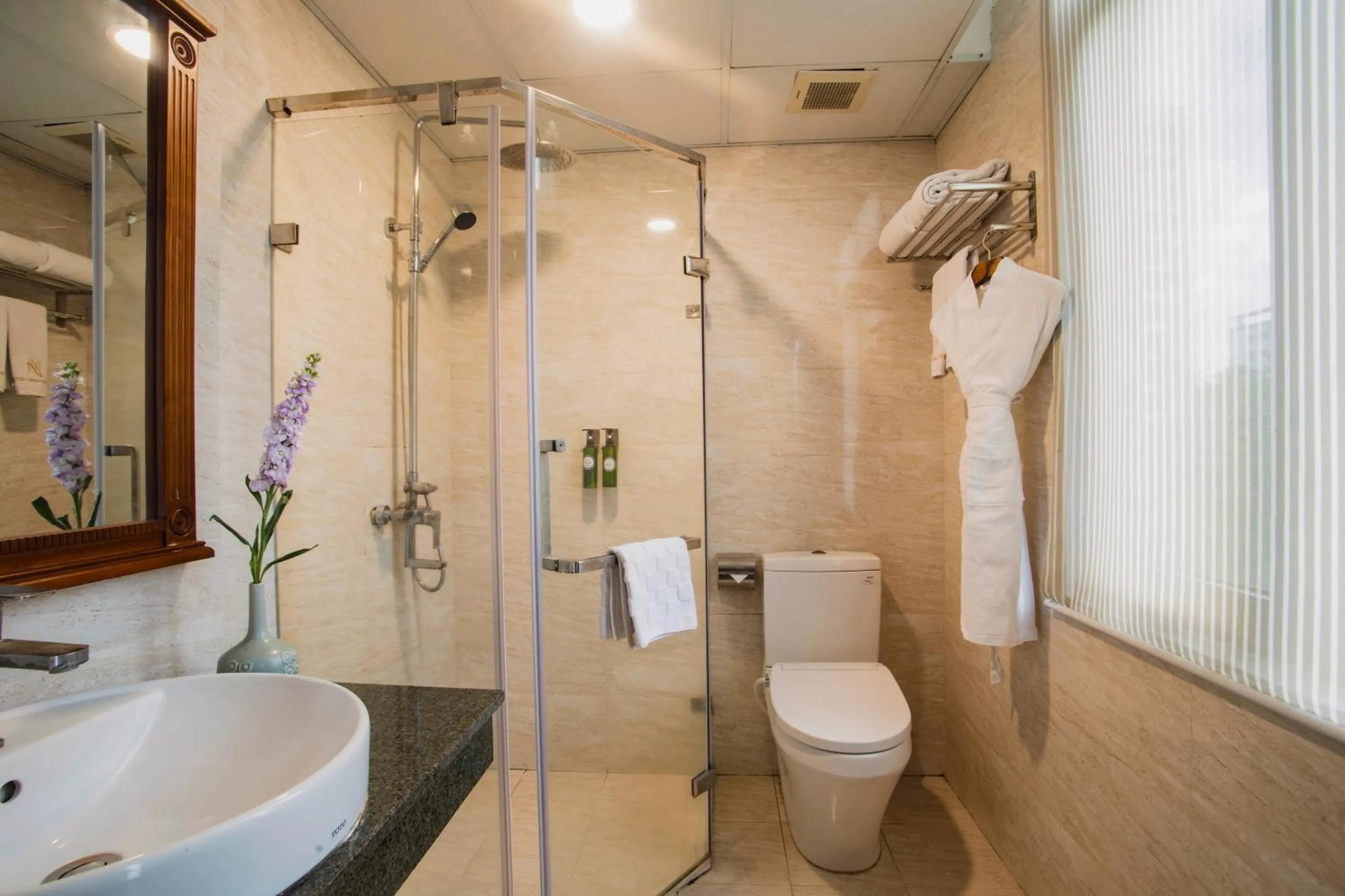 Shower in Western Hanoi Hotel