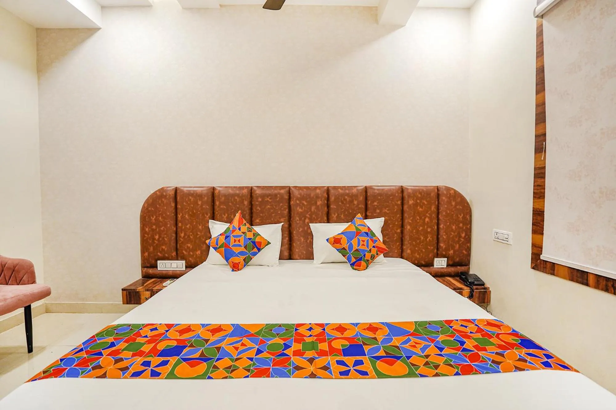 Bed in FabHotel TS Inn