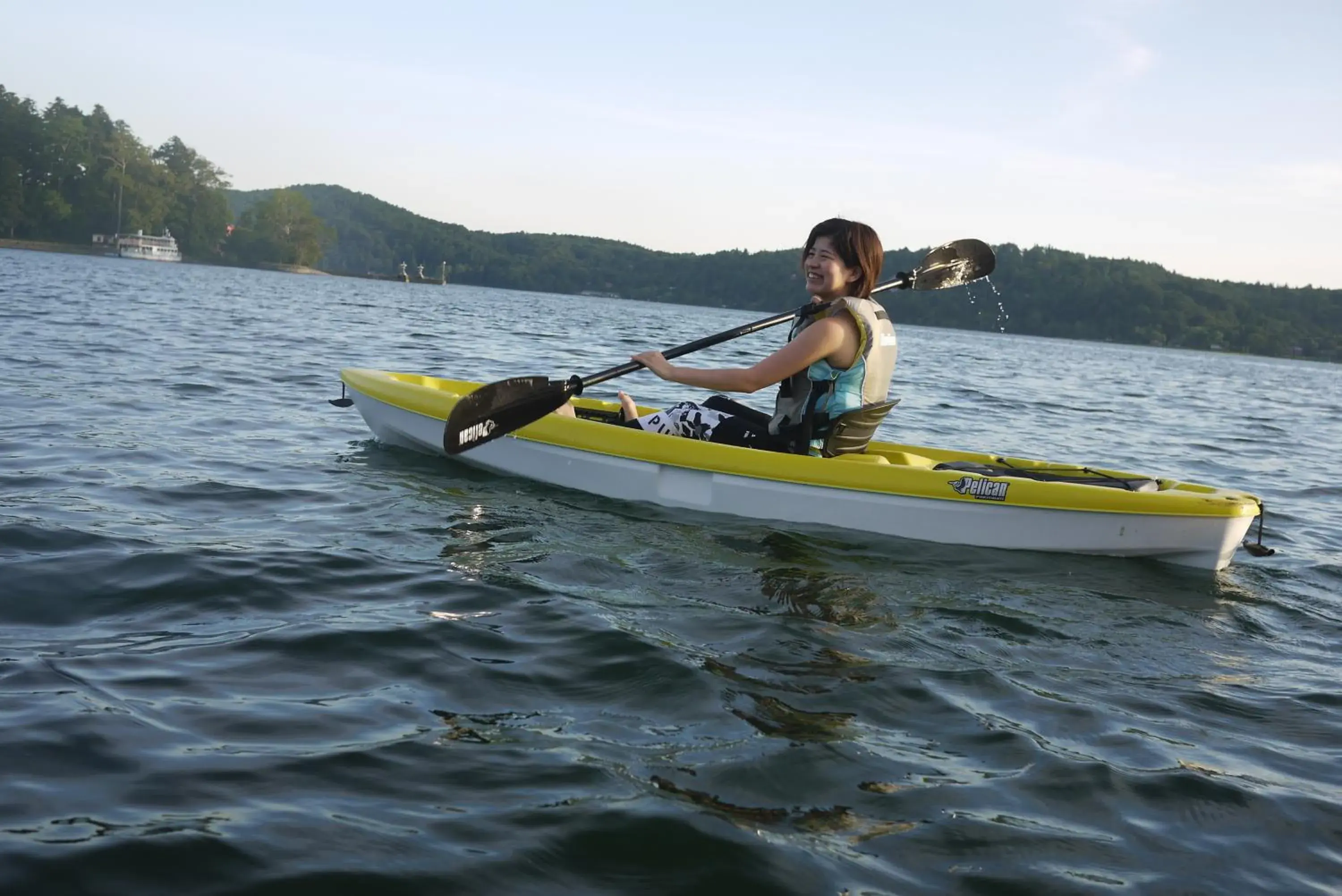 Natural landscape, Canoeing in Nojiri Lake Resort