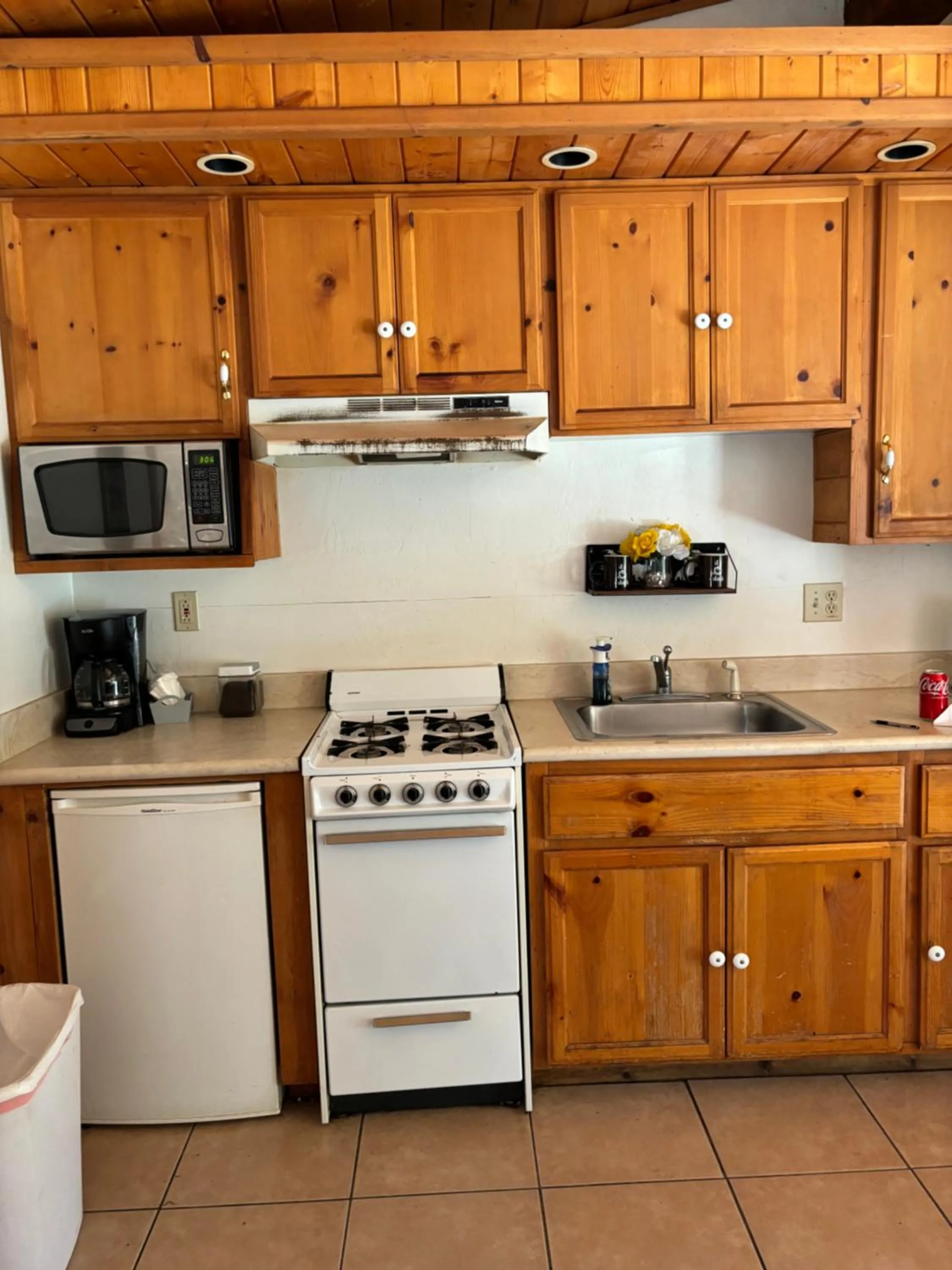 Kitchen or kitchenette in Sequoia River Front Cabins
