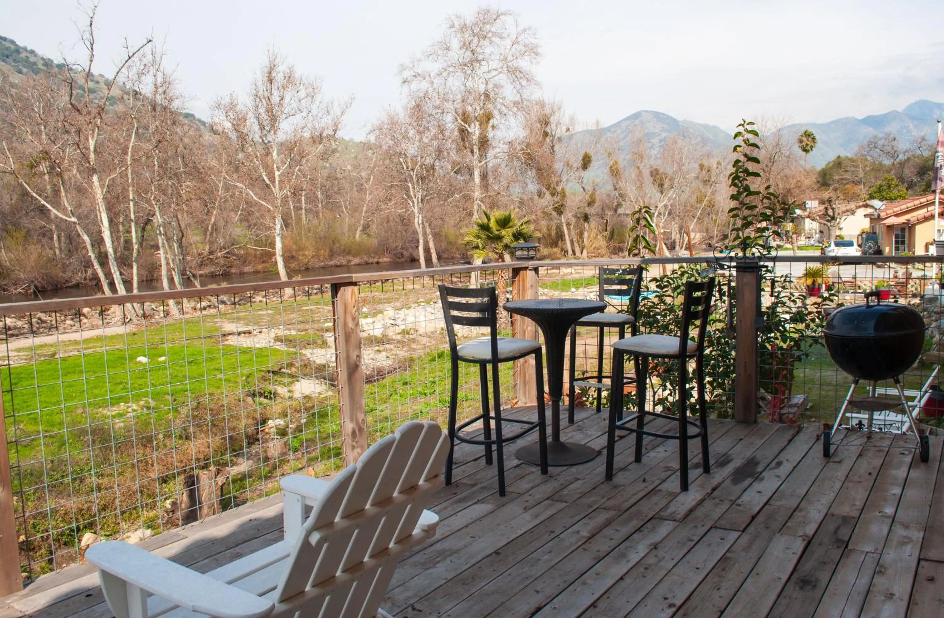 Patio in Sequoia River Front Cabins