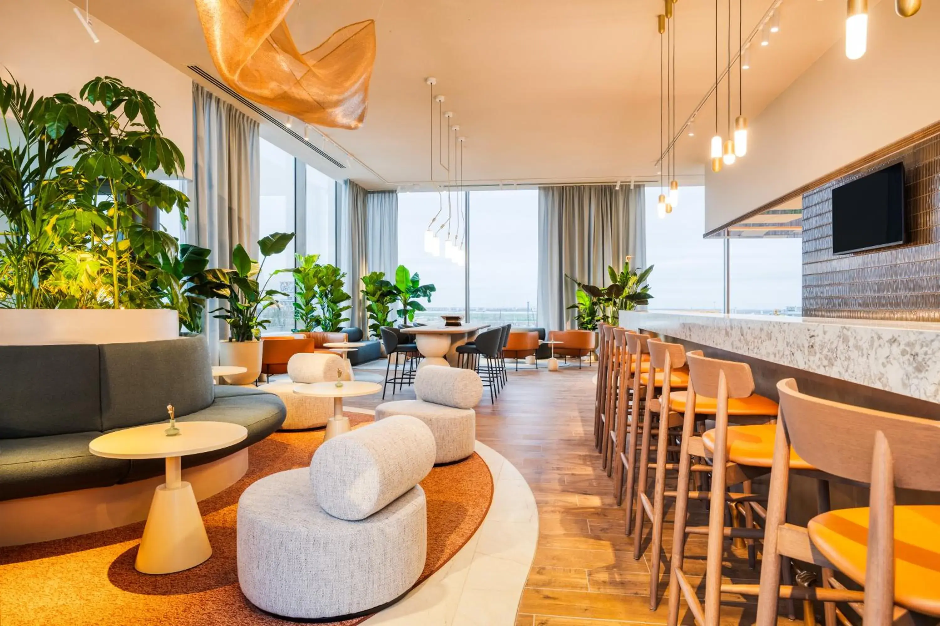 Lobby or reception in Mövenpick hotel Brussels airport Lobby or reception in Mövenpick hotel Brussels airport