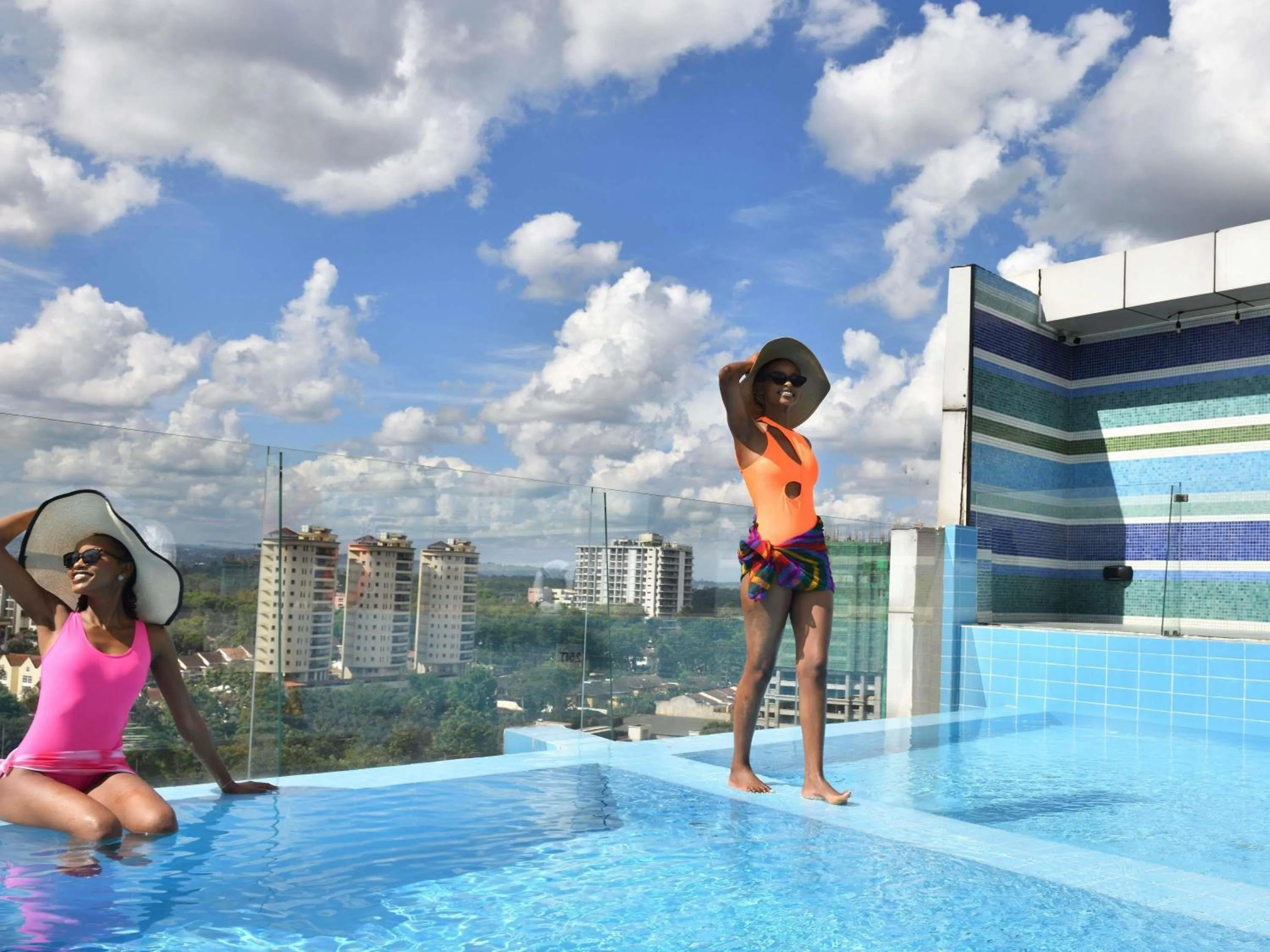 Pool view in Novotel Nairobi Westlands