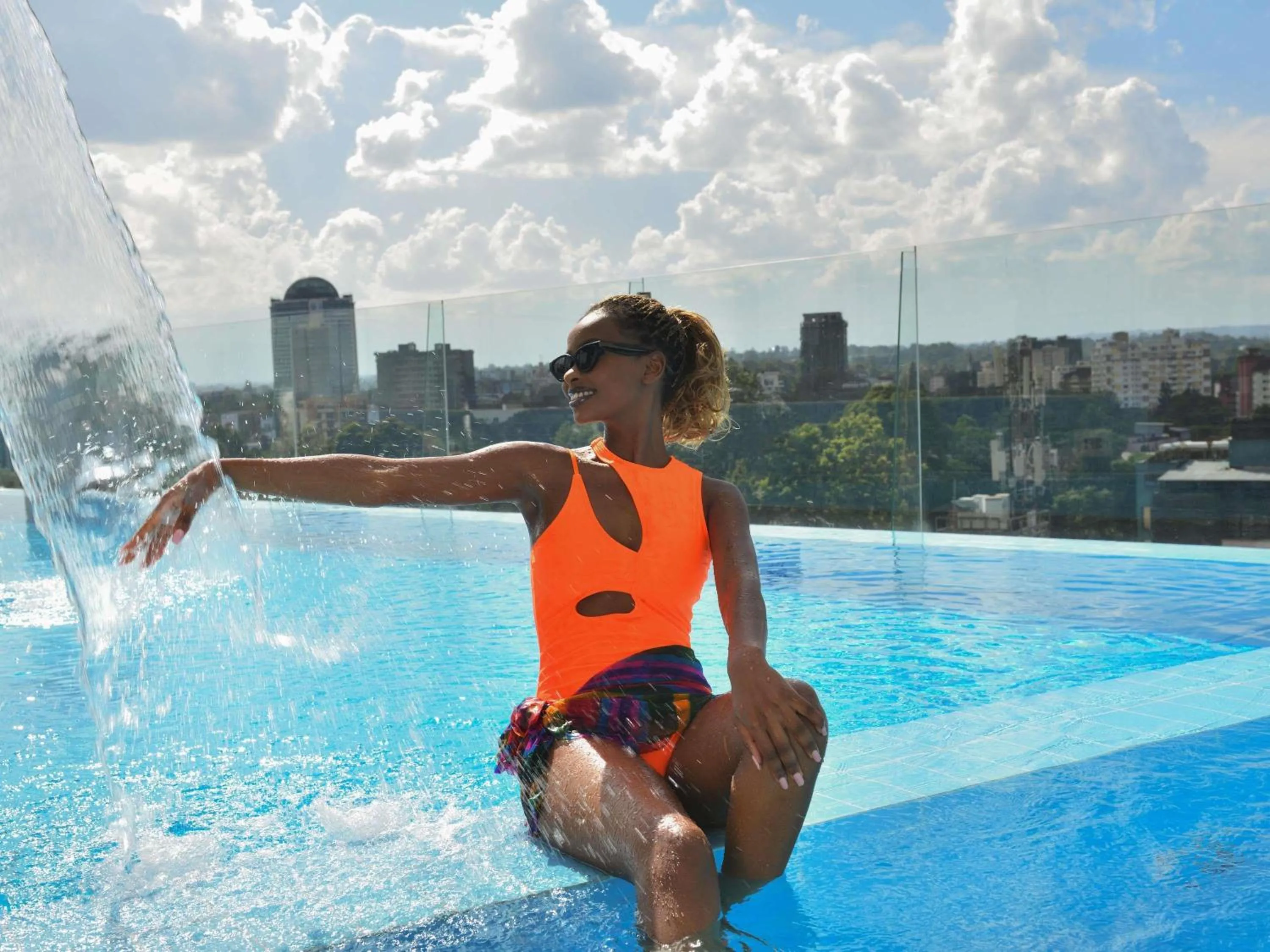 Pool view in Novotel Nairobi Westlands