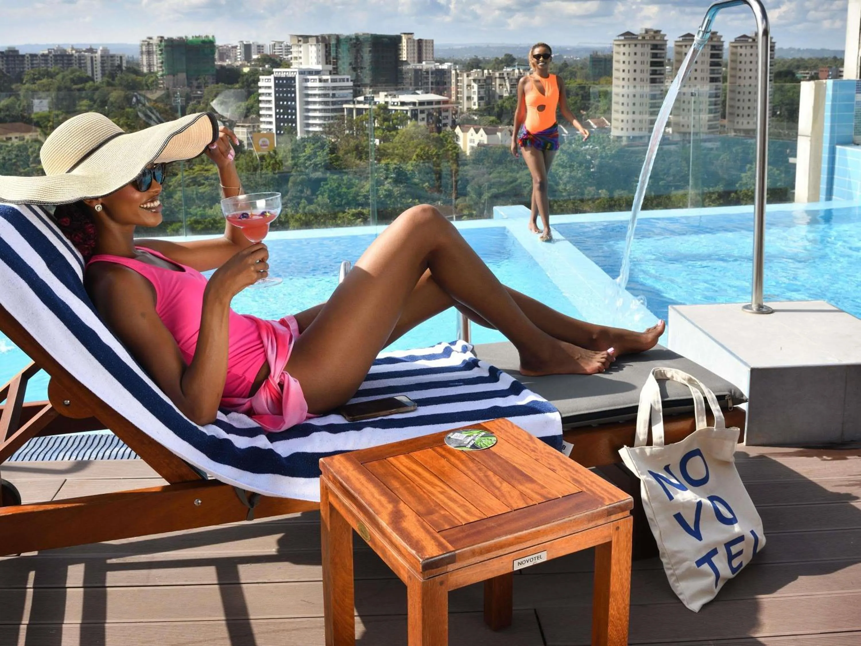 Pool view in Novotel Nairobi Westlands