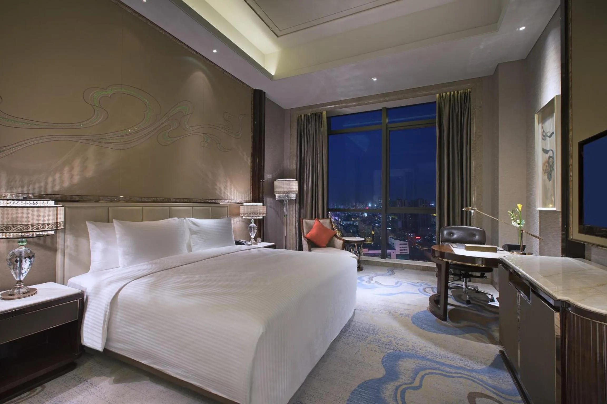 Bedroom, Bed in Wanda Vista Lanzhou