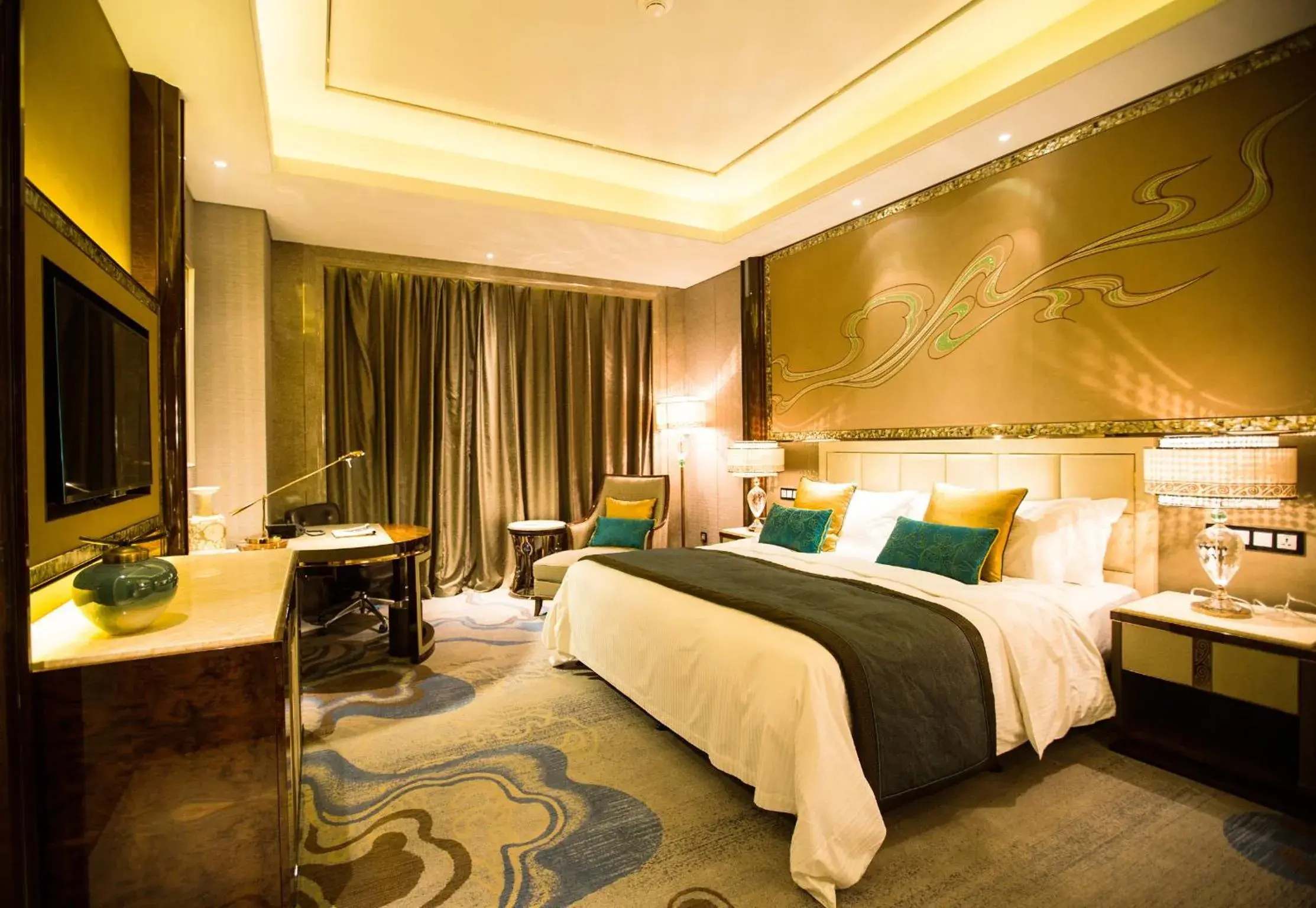 Photo of the whole room, Bed in Wanda Vista Lanzhou Photo of the whole room, Bed in Wanda Vista Lanzhou