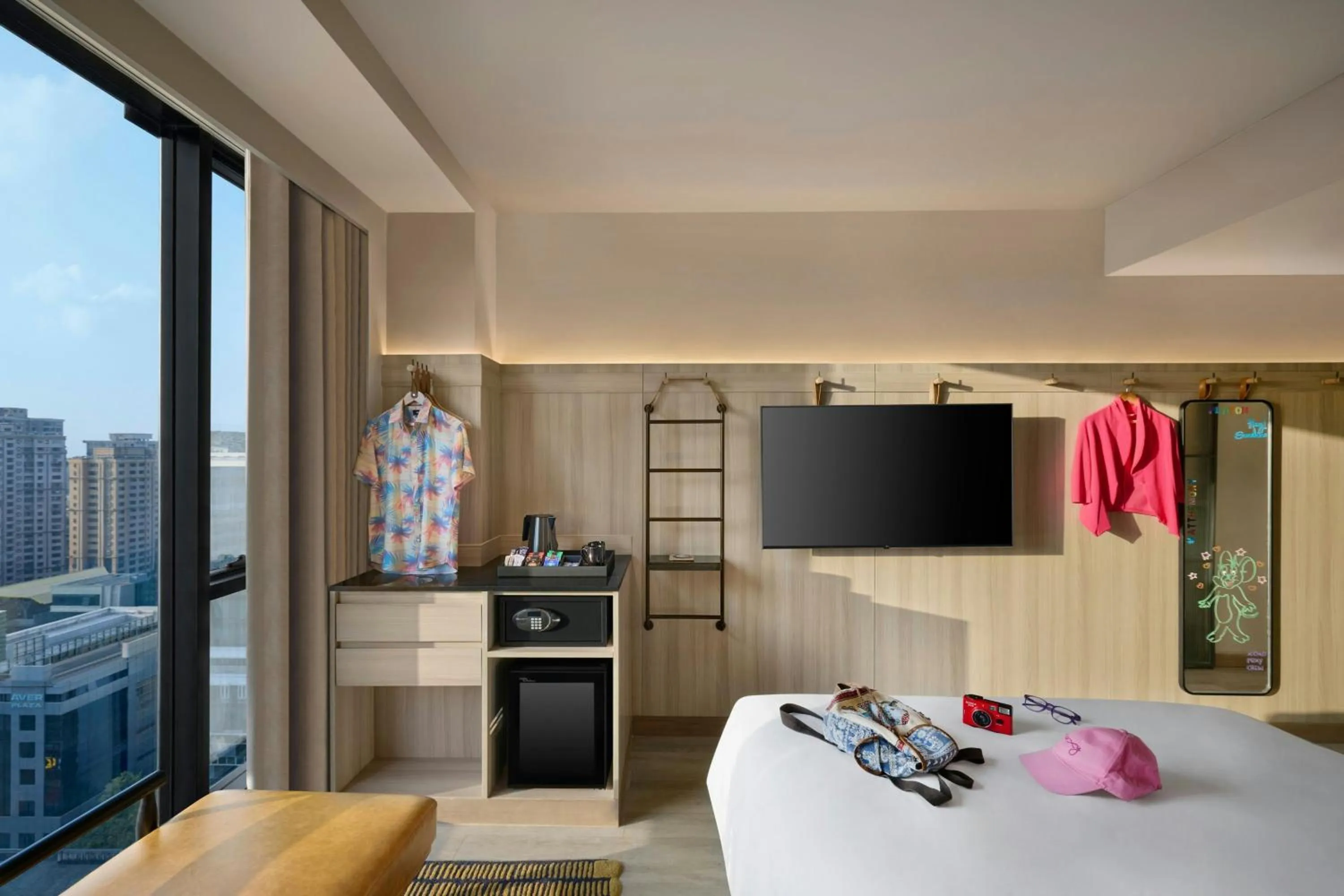 Photo of the whole room, Bed in Moxy Mumbai Andheri West